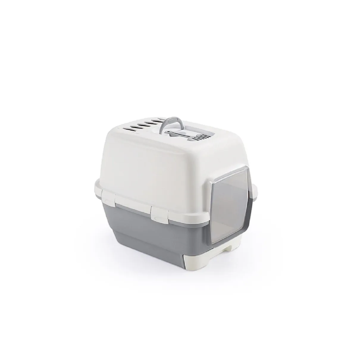 Stefanplast Cathy кошачий туалет 58x45x48cm серый/белый - Изображение товара