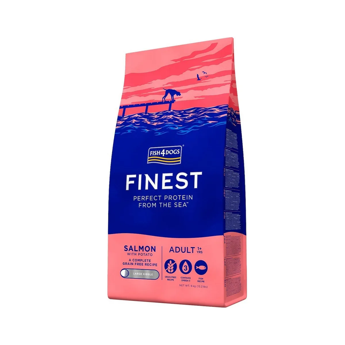 Fish4Dogs корм для собак, лосось, крупные гранулы, 1,5кг - Изображение товара 1