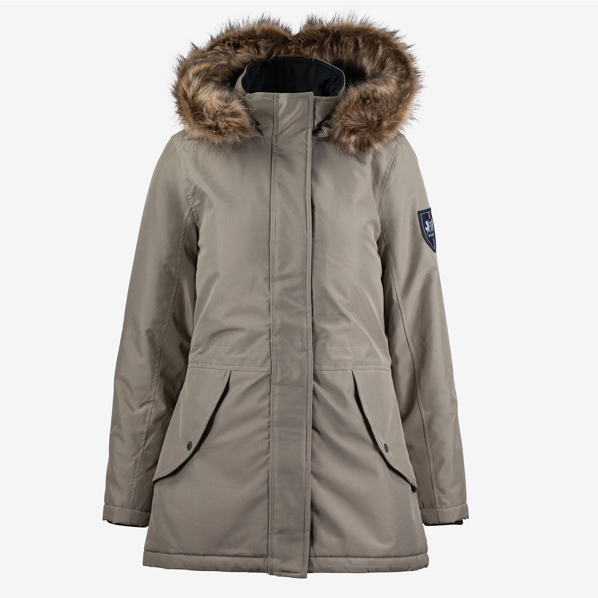 B/Vertigo Estella женский длинная куртка 44,  светло-коричневый белый