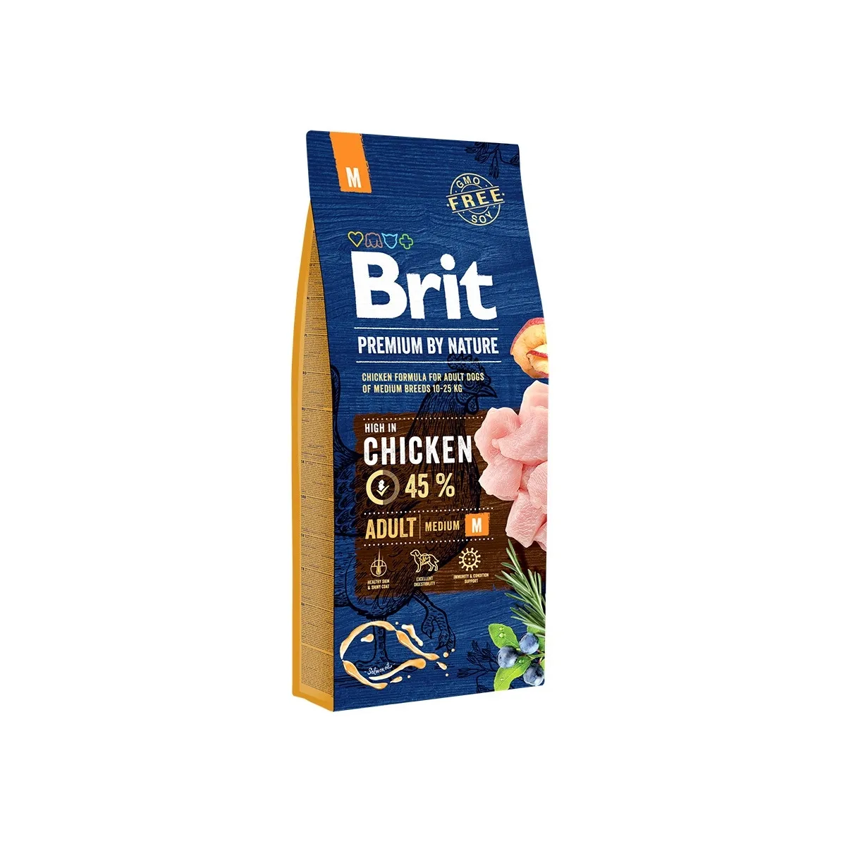 BRIT PREMIUM KOERA TÄISSÖÖT M KANA 15KG* - Изображение товара