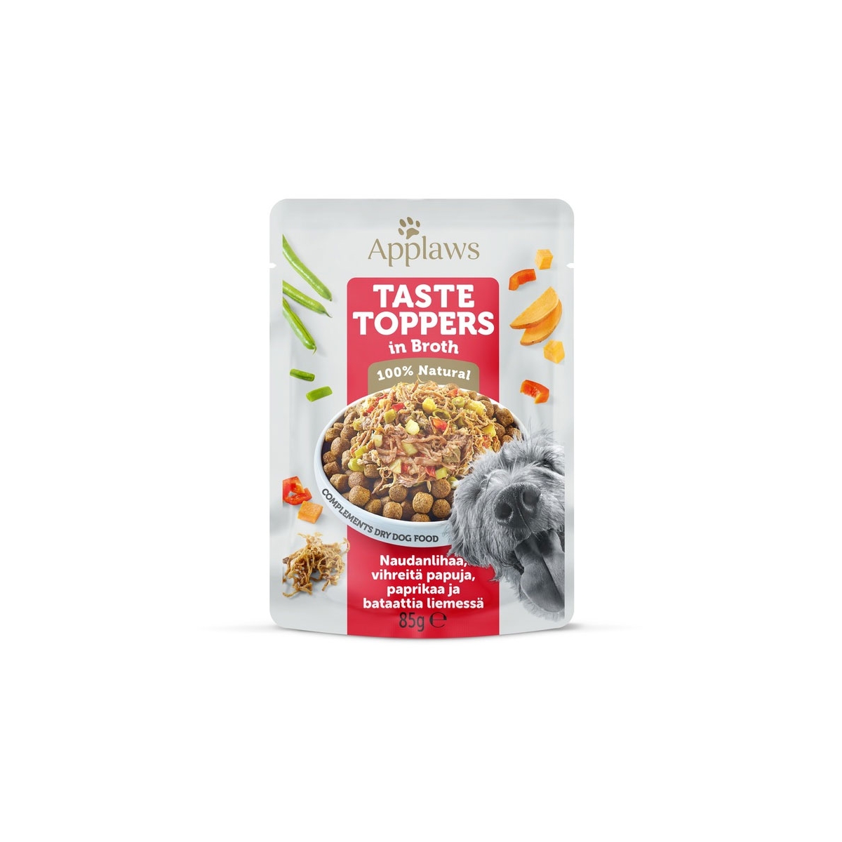 Applaws Taste Toppers консервы для собак, говядина с овощами 85г - Изображение товара
