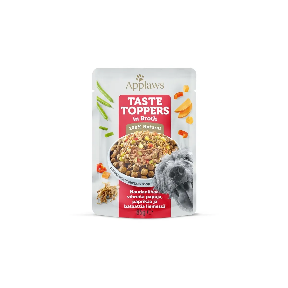 Applaws Taste Toppers консервы для собак, говядина с овощами 85г - Изображение товара