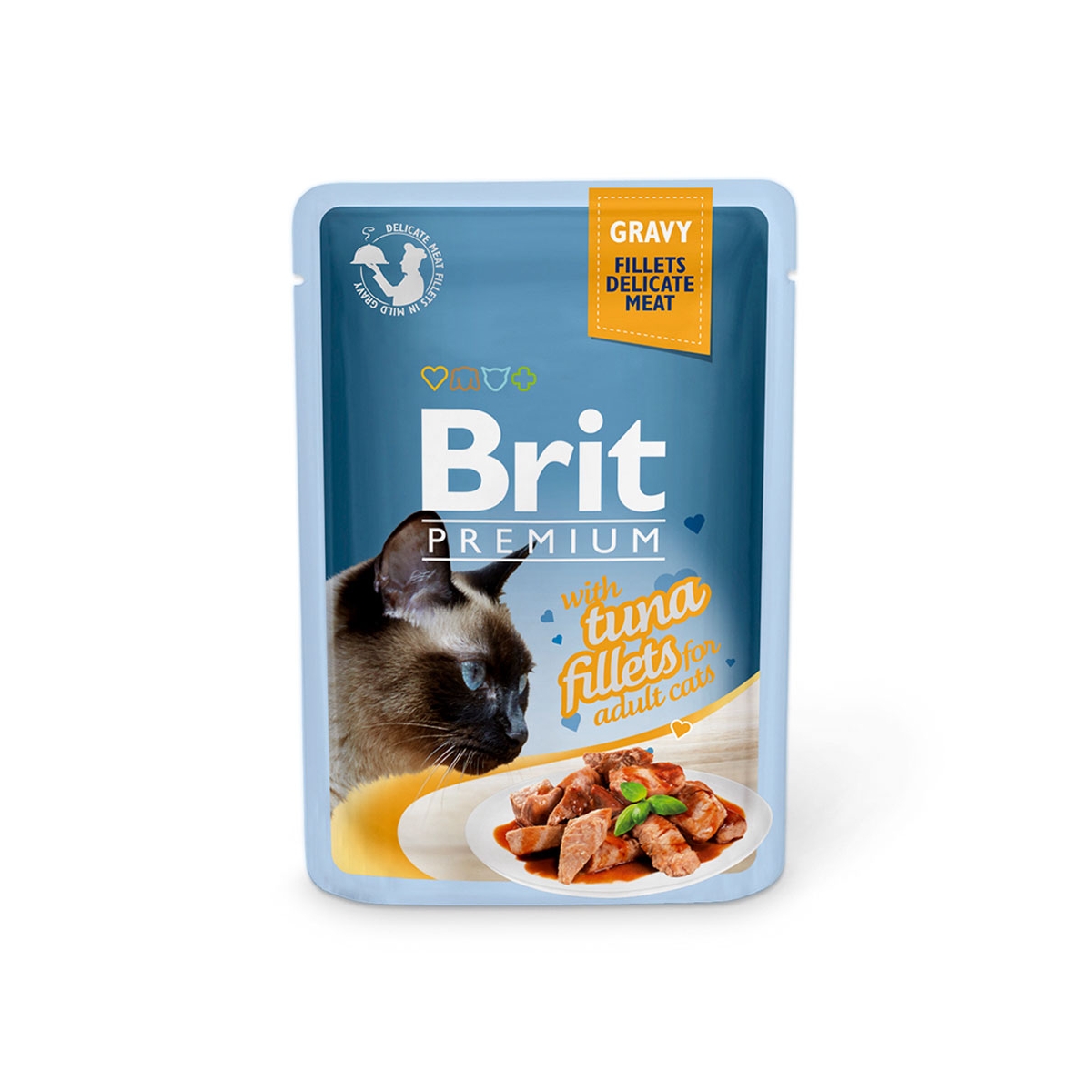 Brit Premium Delicate влажный корм для кошек, тунец в соусе, 85 г - Изображение товара