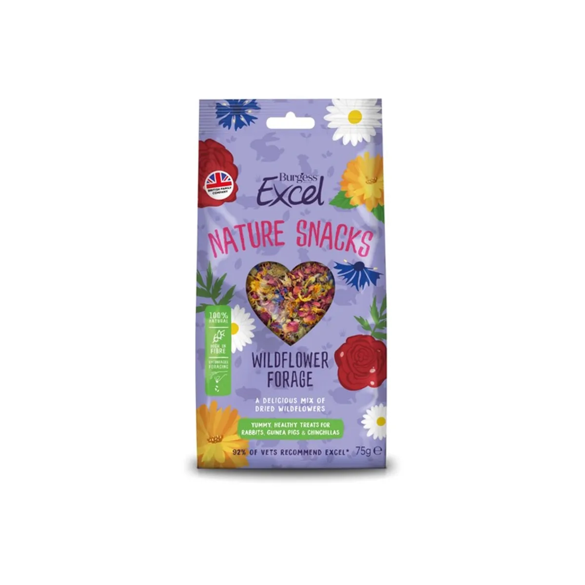 BURGESS EXCEL VÄIKELOOMA MAIUS WILDFLOWER FORAGE 75G - Изображение товара