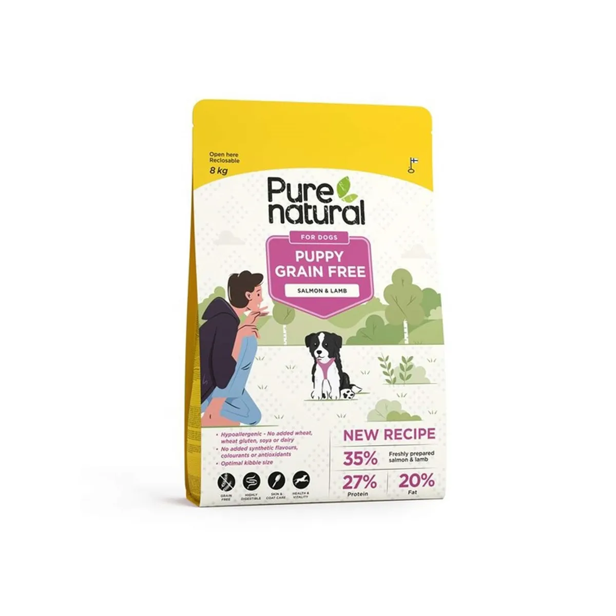 PURENATURAL KUTSIKA TÄISSÖÖT TERAVILJAVABA LÕHE/LAMMAS 8KG* - Изображение товара 1