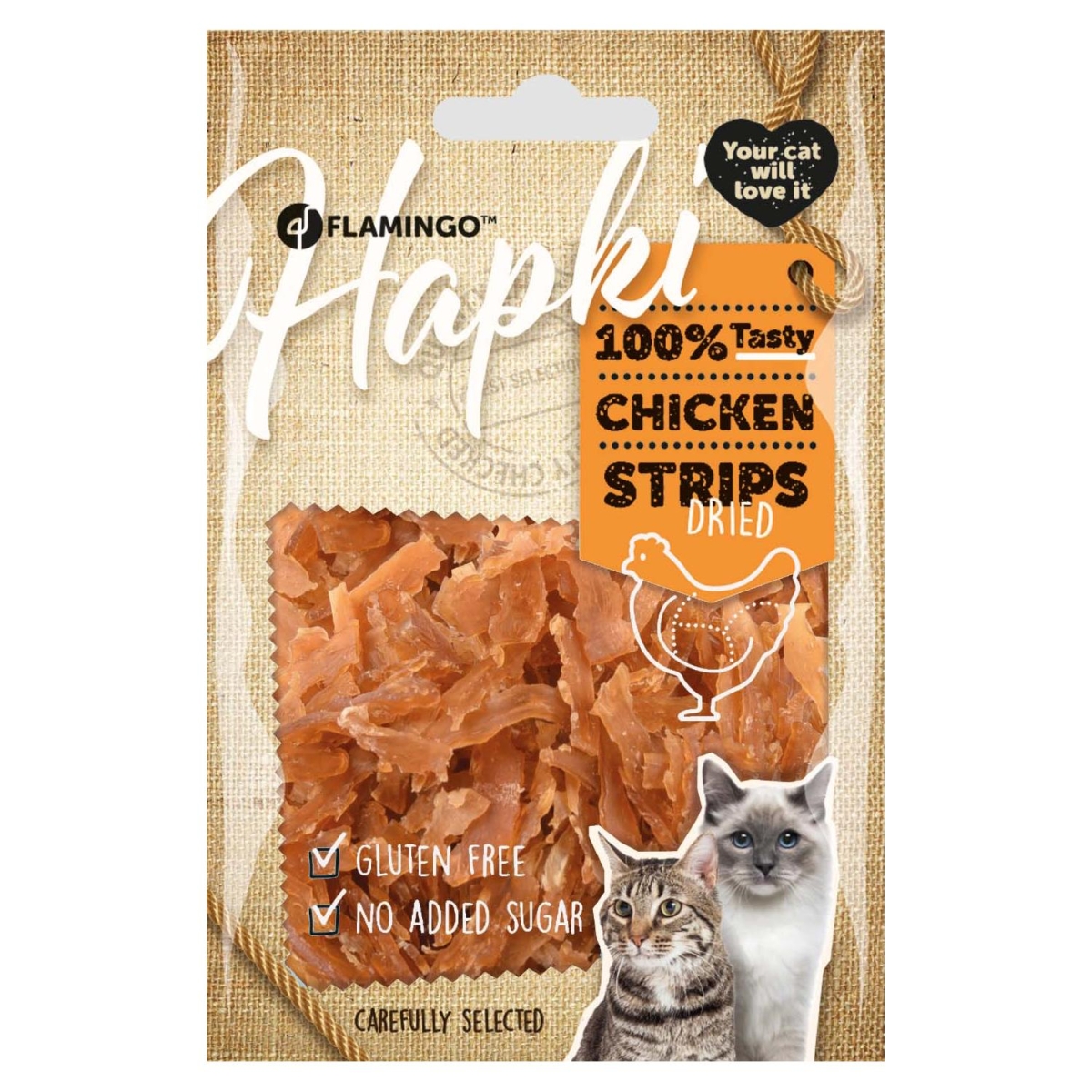 Flamingo Hapki лакомство для кошек Chicken Strips 50 г