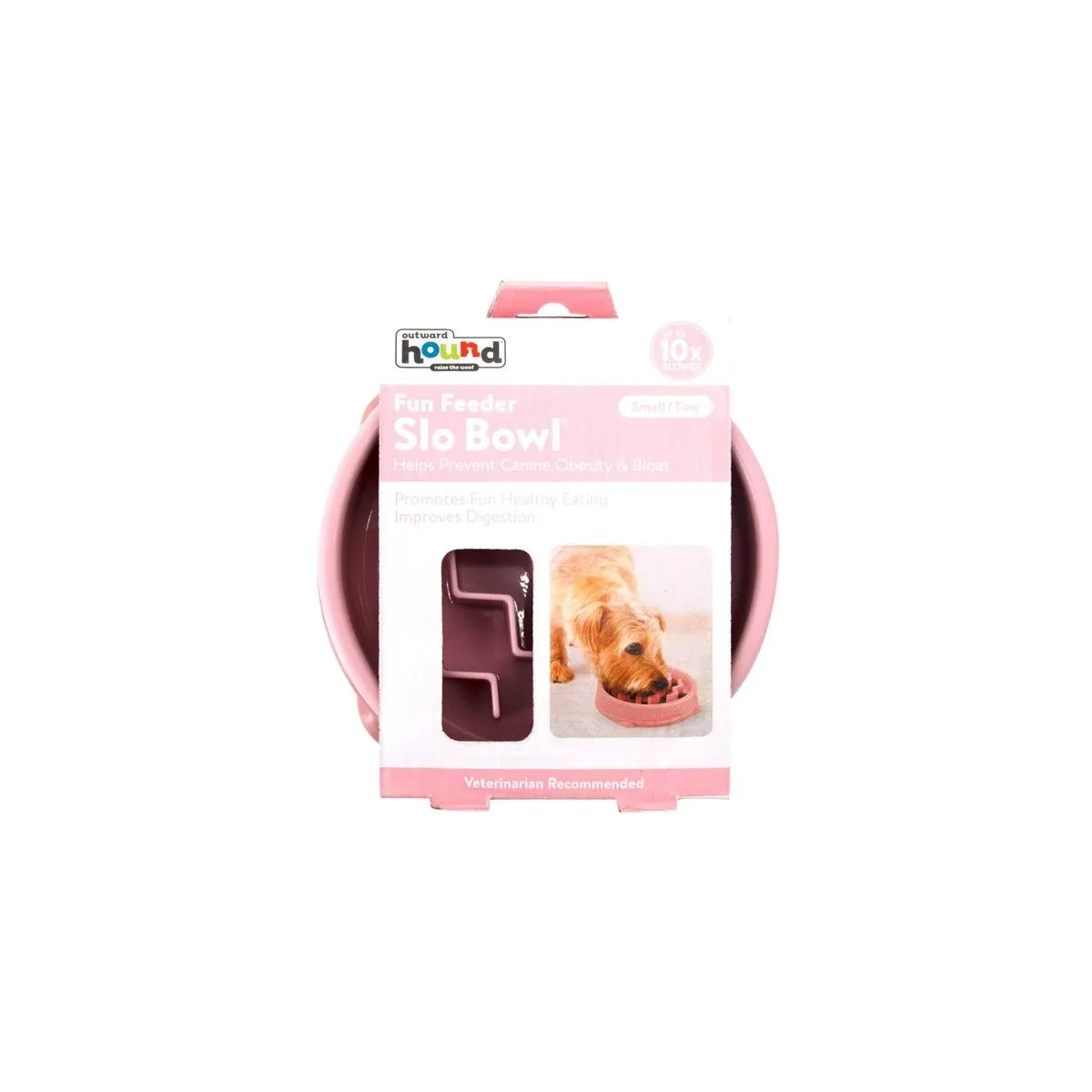 Миска Outward Hound Fun Feeder для медленного кормления, S, розовая - Изображение товара 1