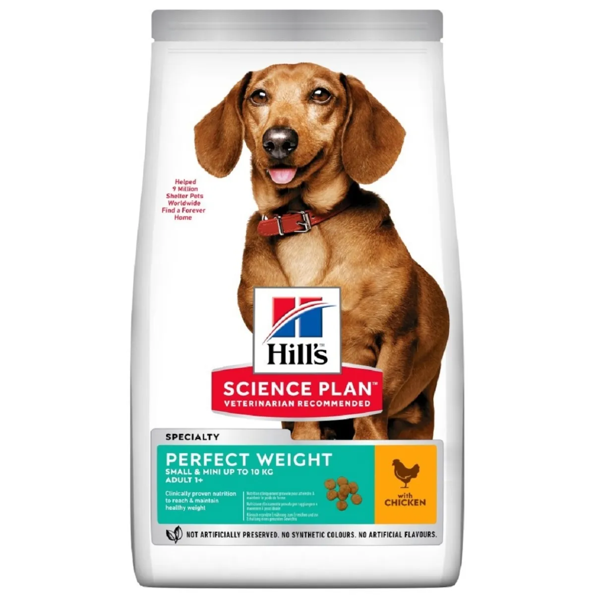HILLS PERFECT WEIGHT корм для собак мелких пород, курица, 1,5 кг - Изображение товара
