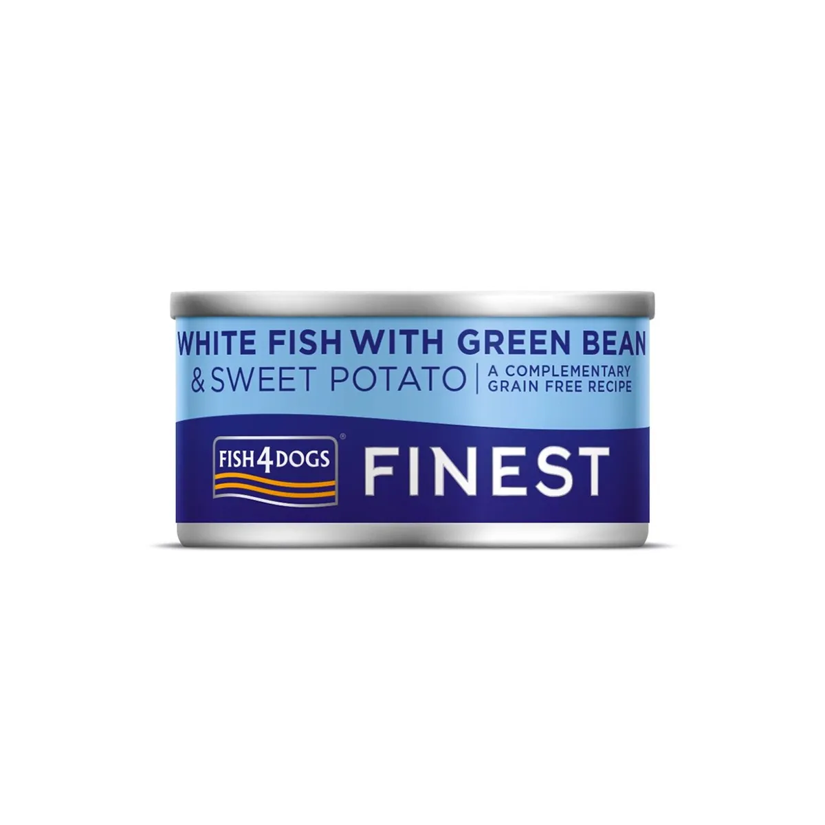 Fish4Dogs консервы для собак с белой рыбой, сладким картофелем и фасол - Изображение товара 1