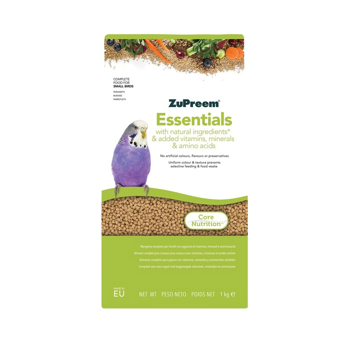ZUPREEM LINDUDE TÄISSÖÖT ESSENTIALS SMALL BIRDS 1KG - Изображение товара