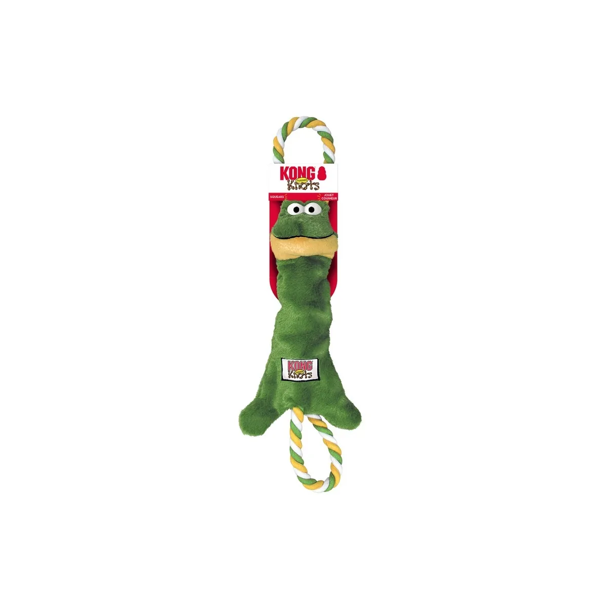 Kong Tugger Knots игрушка для собак из текстиля, лягушка  с веревкой - Изображение товара 1