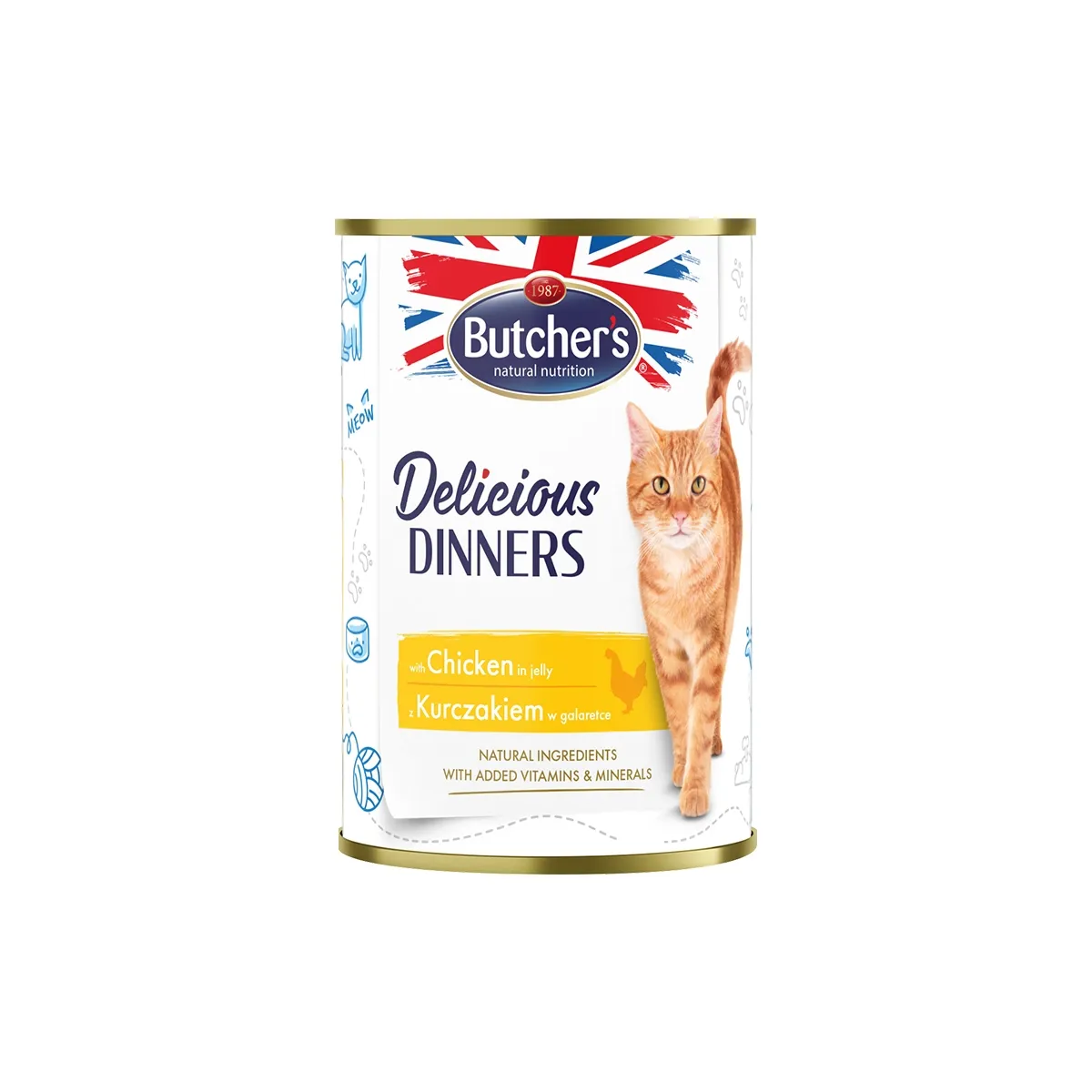 Butcher's консервы Delicious Dinners с кусочками курицы в желе 400г - Изображение товара