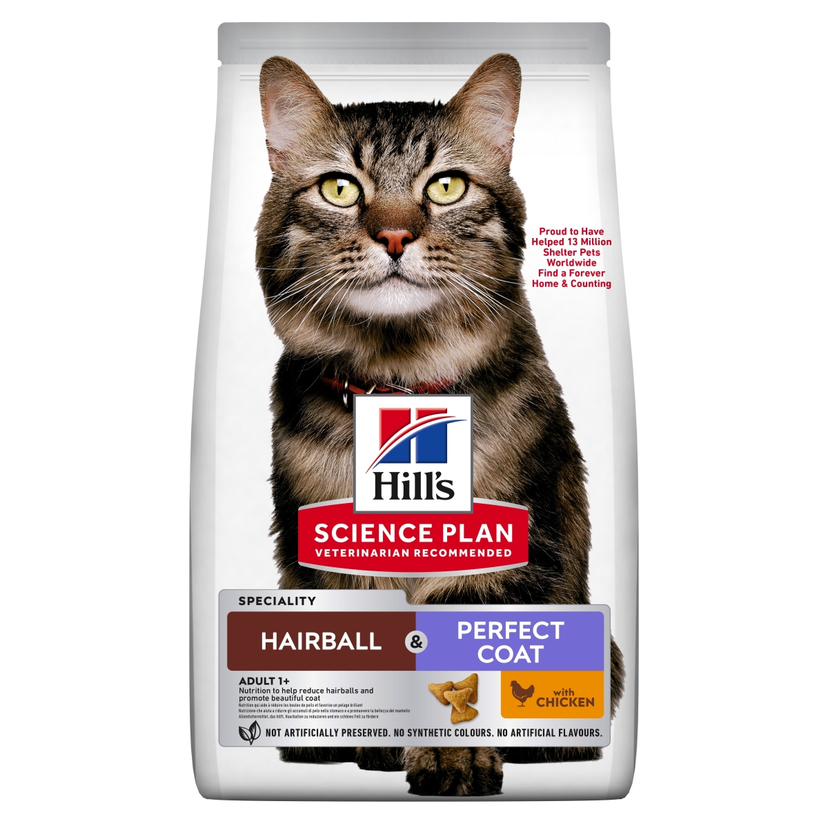 HILLS KASSI TÄISSÖÖT HAIRBALL+PERF.COAT KANA 3KG - Изображение товара