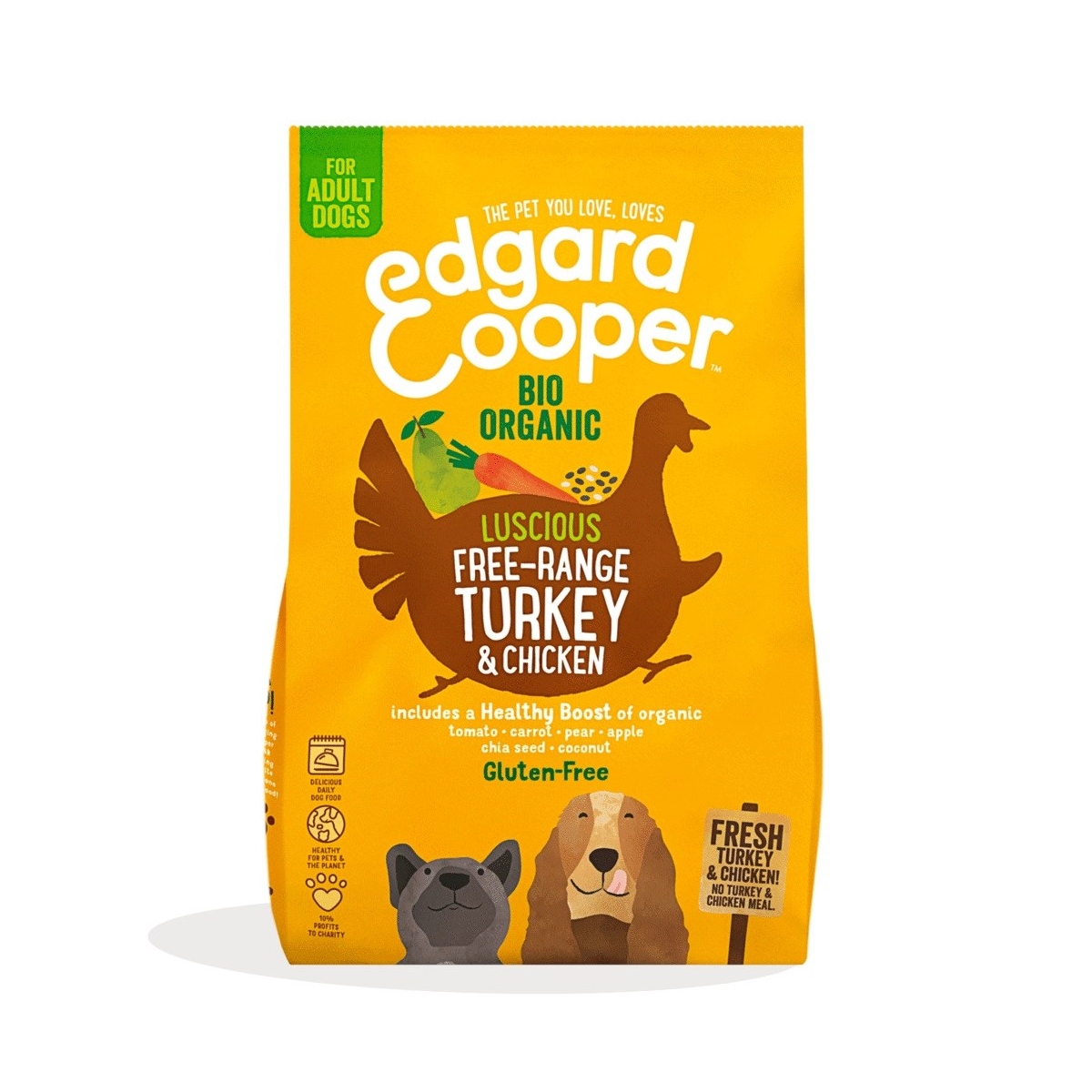 Edgard Cooper Free-Range сухой корм для собак, индейка/курица, 700 г - Изображение товара 1