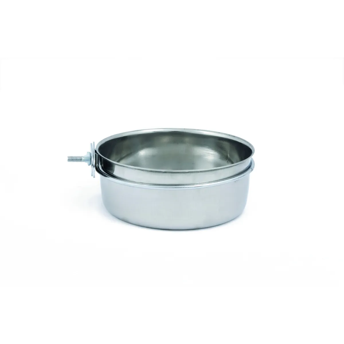 Beeztees Coopcup Rvs+Nit миска для клетки с креплением, 0,9л/15см - Изображение товара