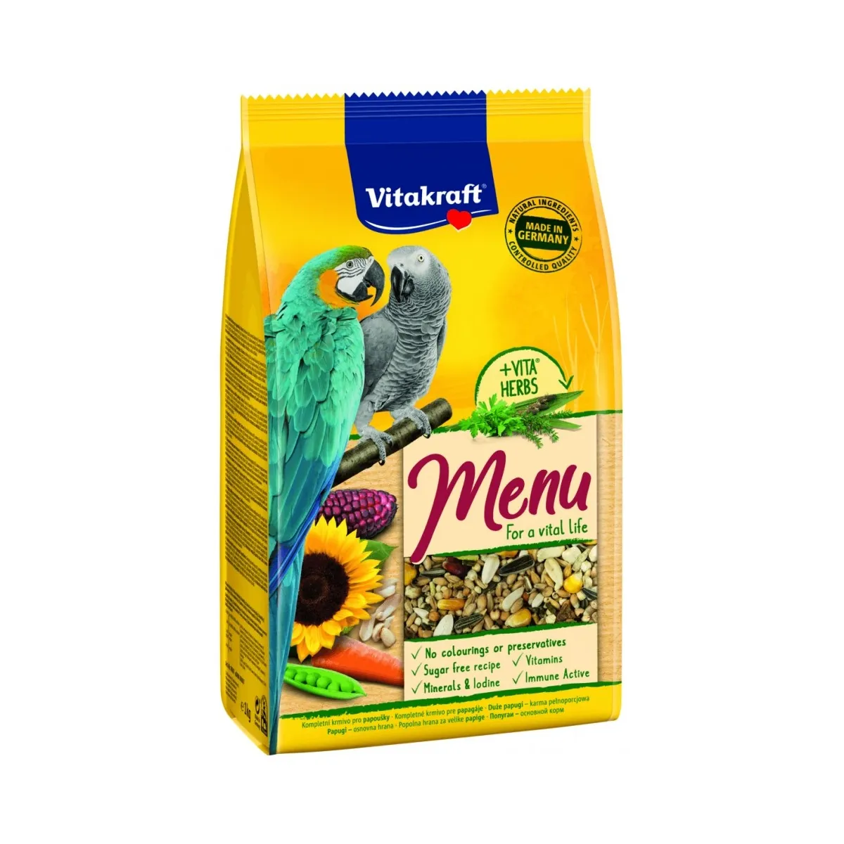 Vitakraft Premium Menu корм для попугаев, 1 кг - Изображение товара