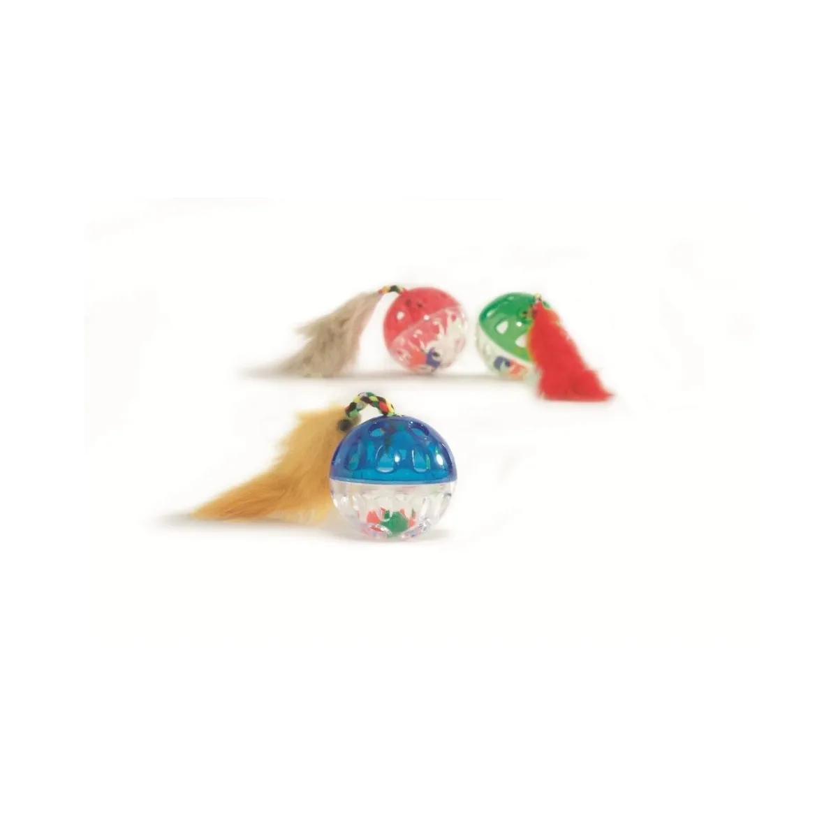 Beeztees игрушка для кошек, звонкий мяч с мягкой мышкой - Изображение товара