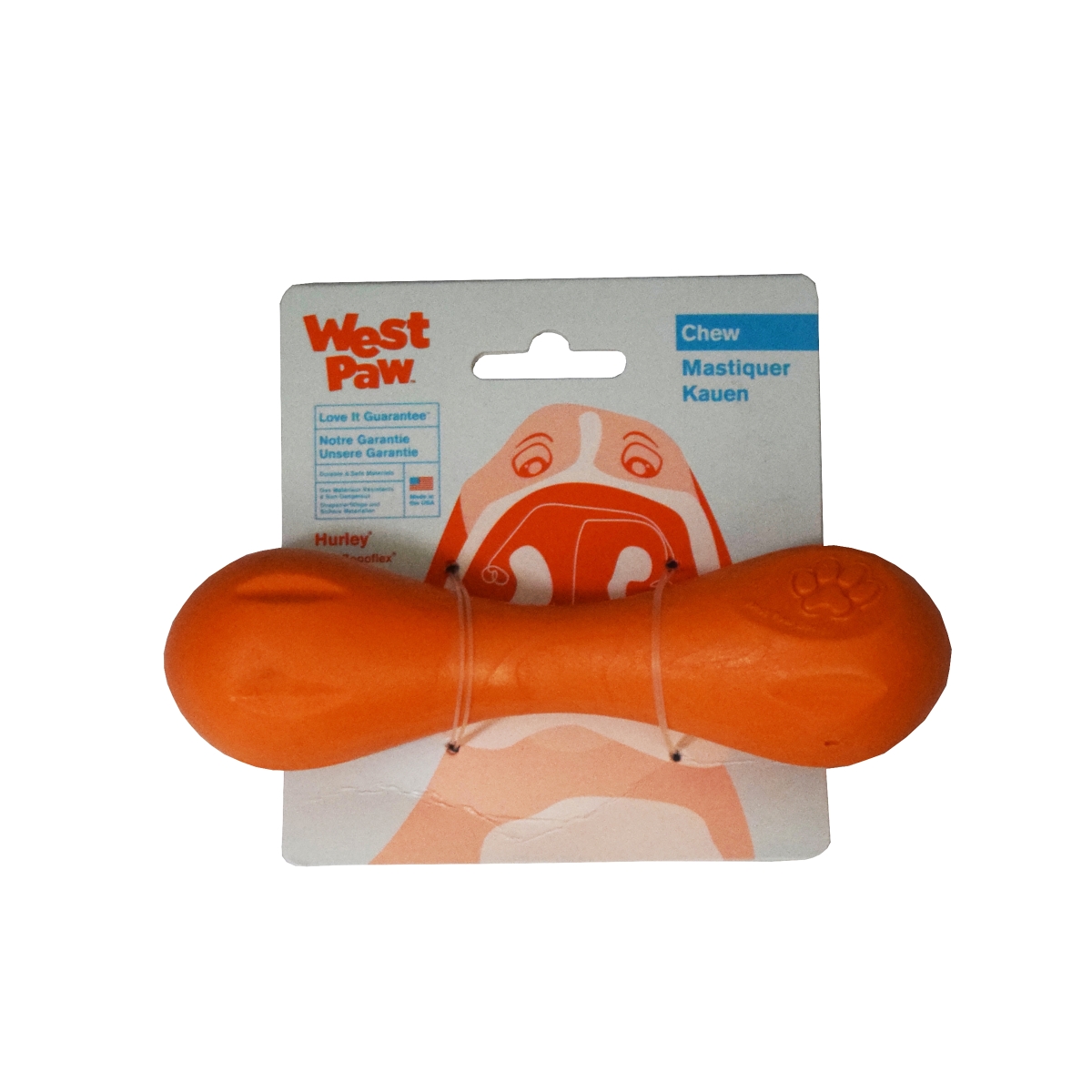 West Paw Hurley игрушка для собак 15,2 см, оранжевая - Изображение товара 1