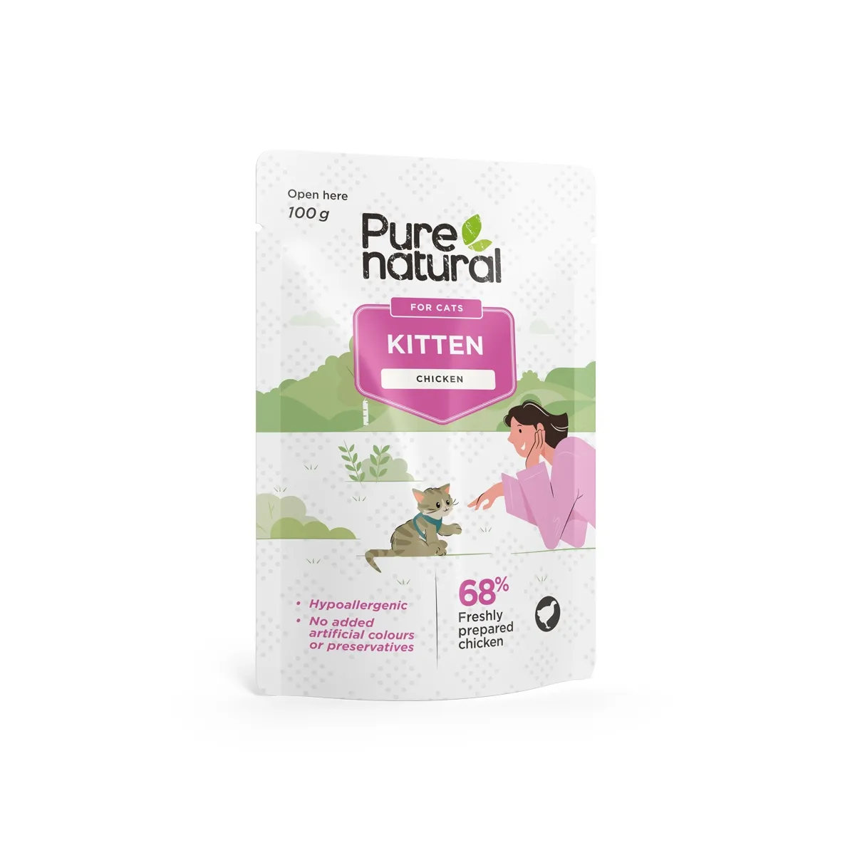 PURENATURAL KASSIPOJA EINEKOTIKE KANA/RIIS 100G* - Изображение товара