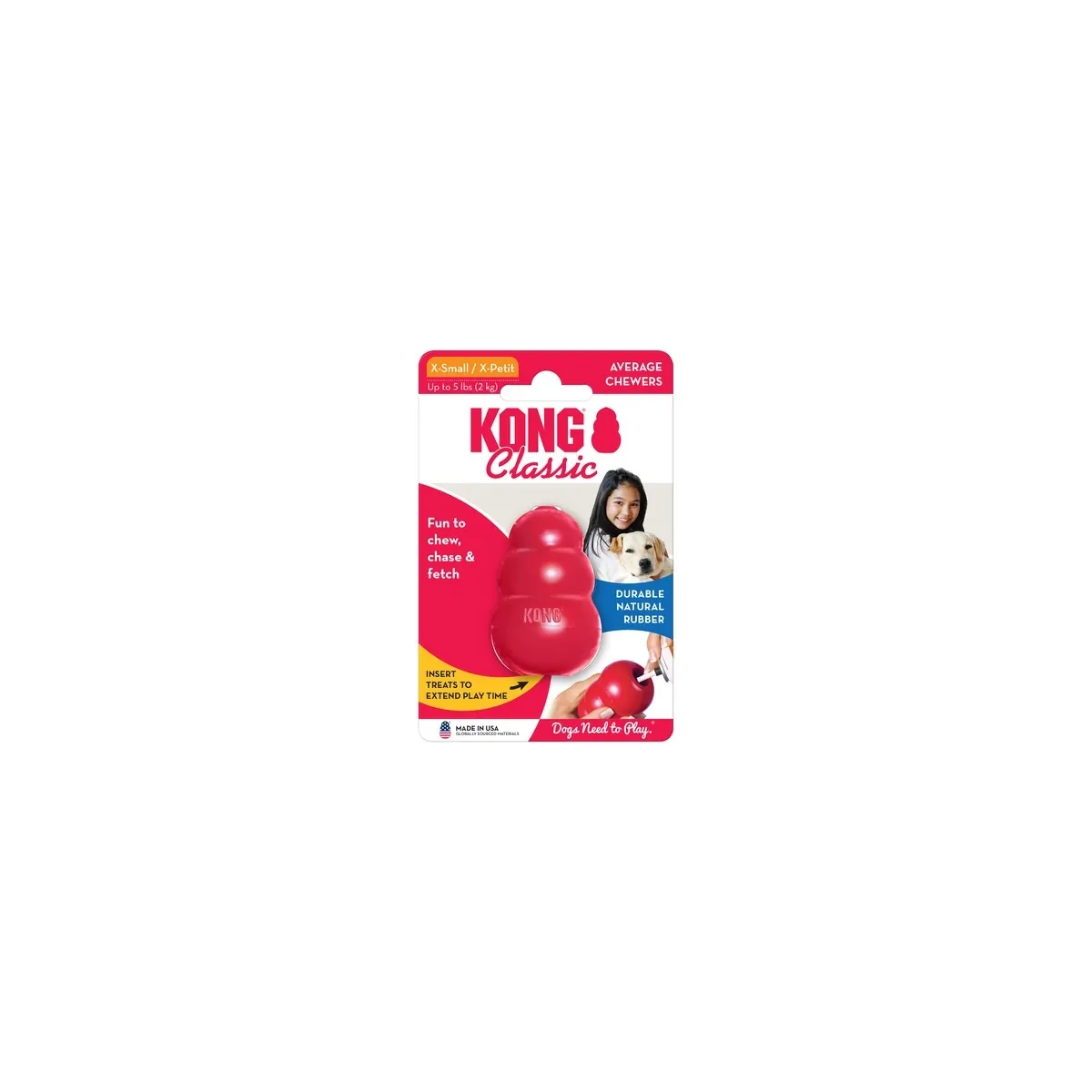 Kong Classic XS игрушка для собак, наполняемая, красная  - Изображение товара 1