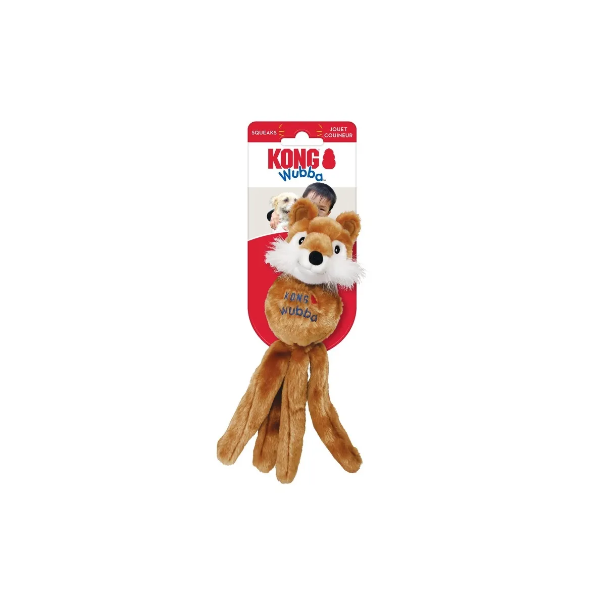 Kong Wubba Friend игрушка для собак, шерстяной медведь, текстиль, S - Изображение товара 1