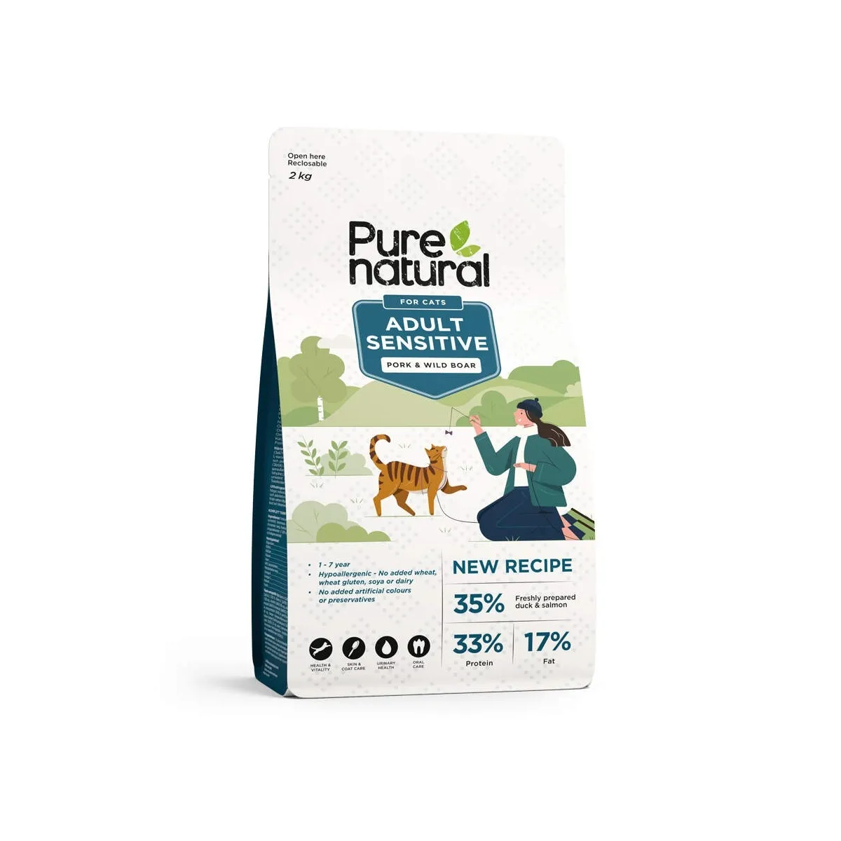 PURENATURAL KASSI TÄISSÖÖT SENSITIVE SIGA/METSSIGA 2KG* - Изображение товара