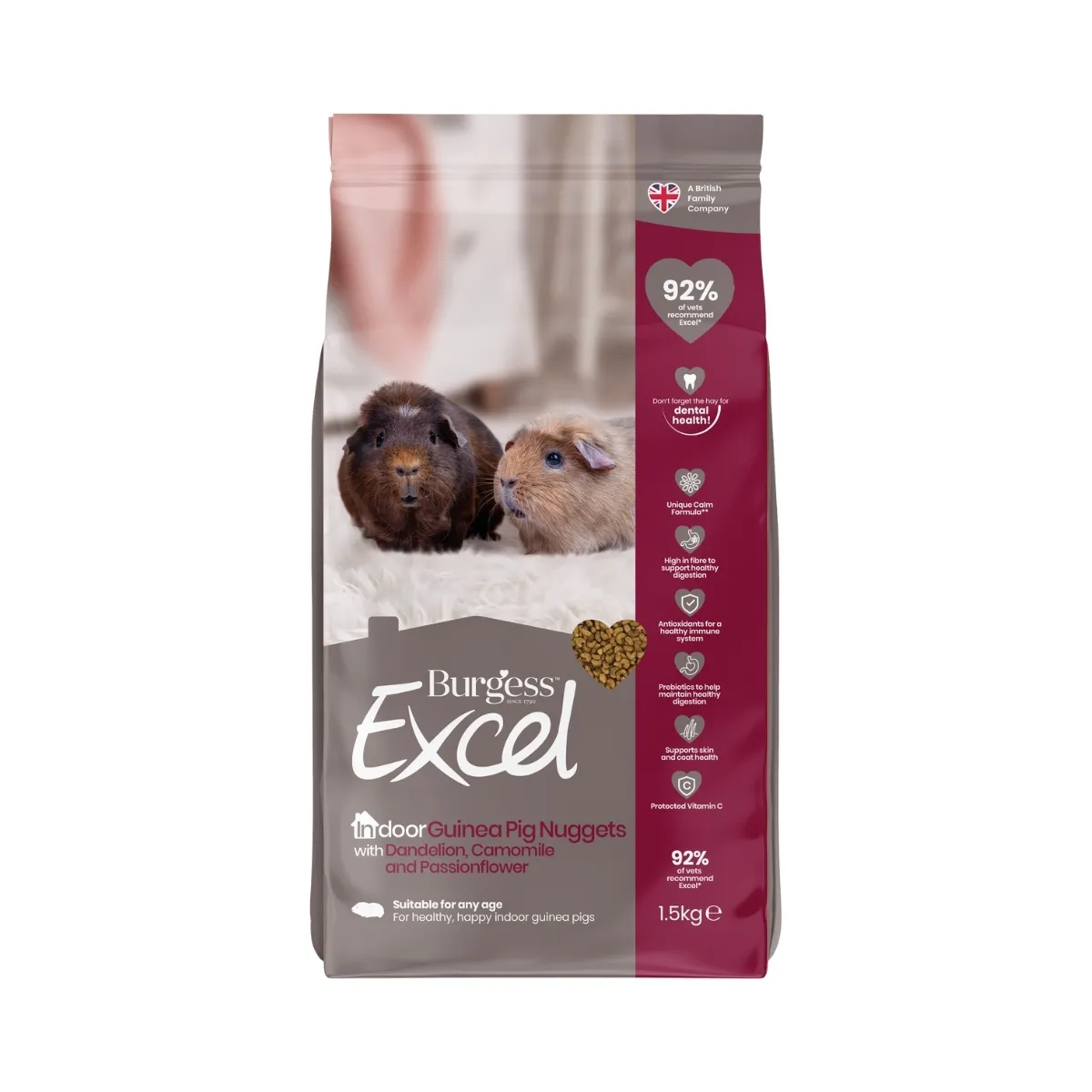 Burgess Excel корм для морских свинок 1,5 кг - Изображение товара