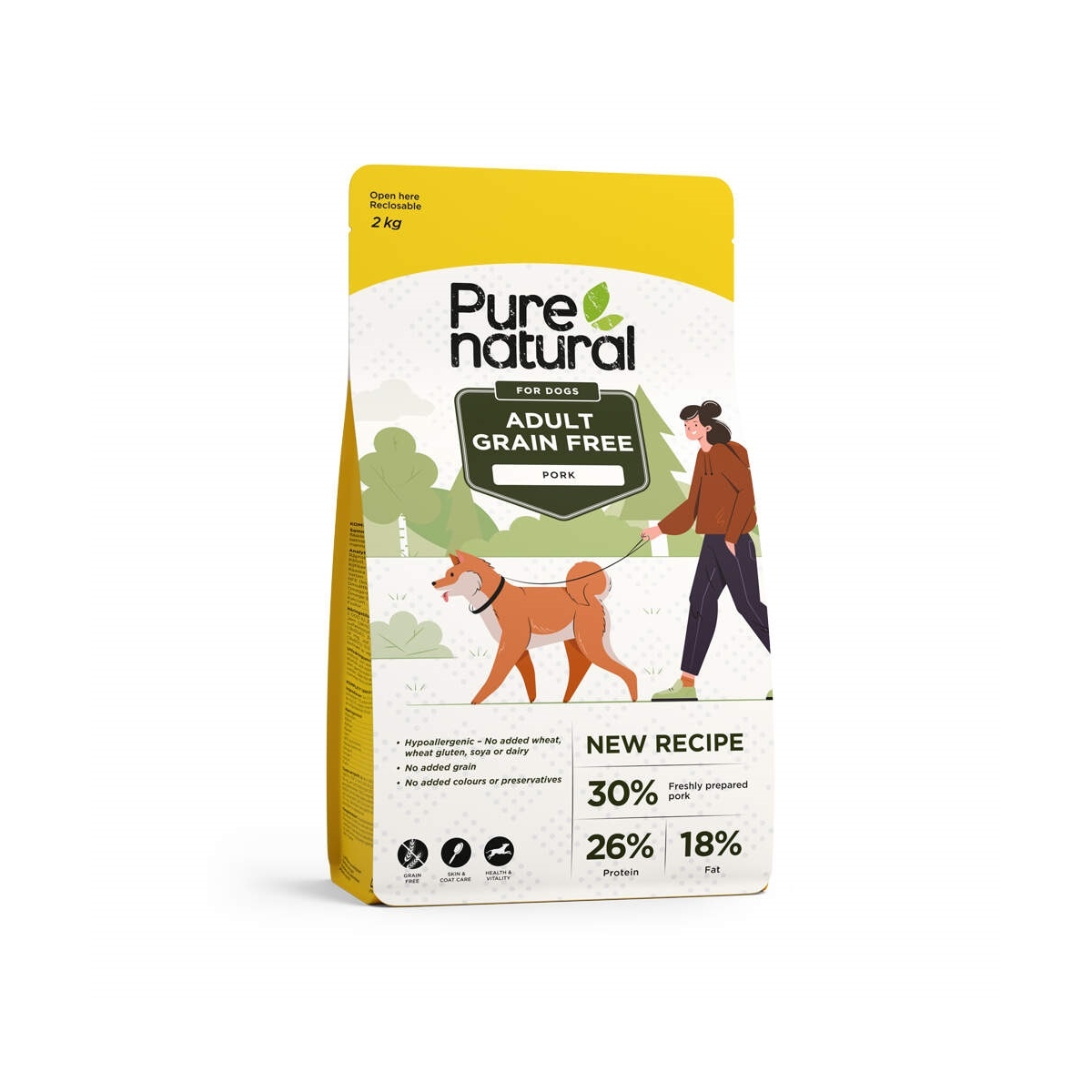 PURENATURAL KOERA TÄISSÖÖT TERAVILJAVABA SIGA 2KG* # - Изображение товара 1