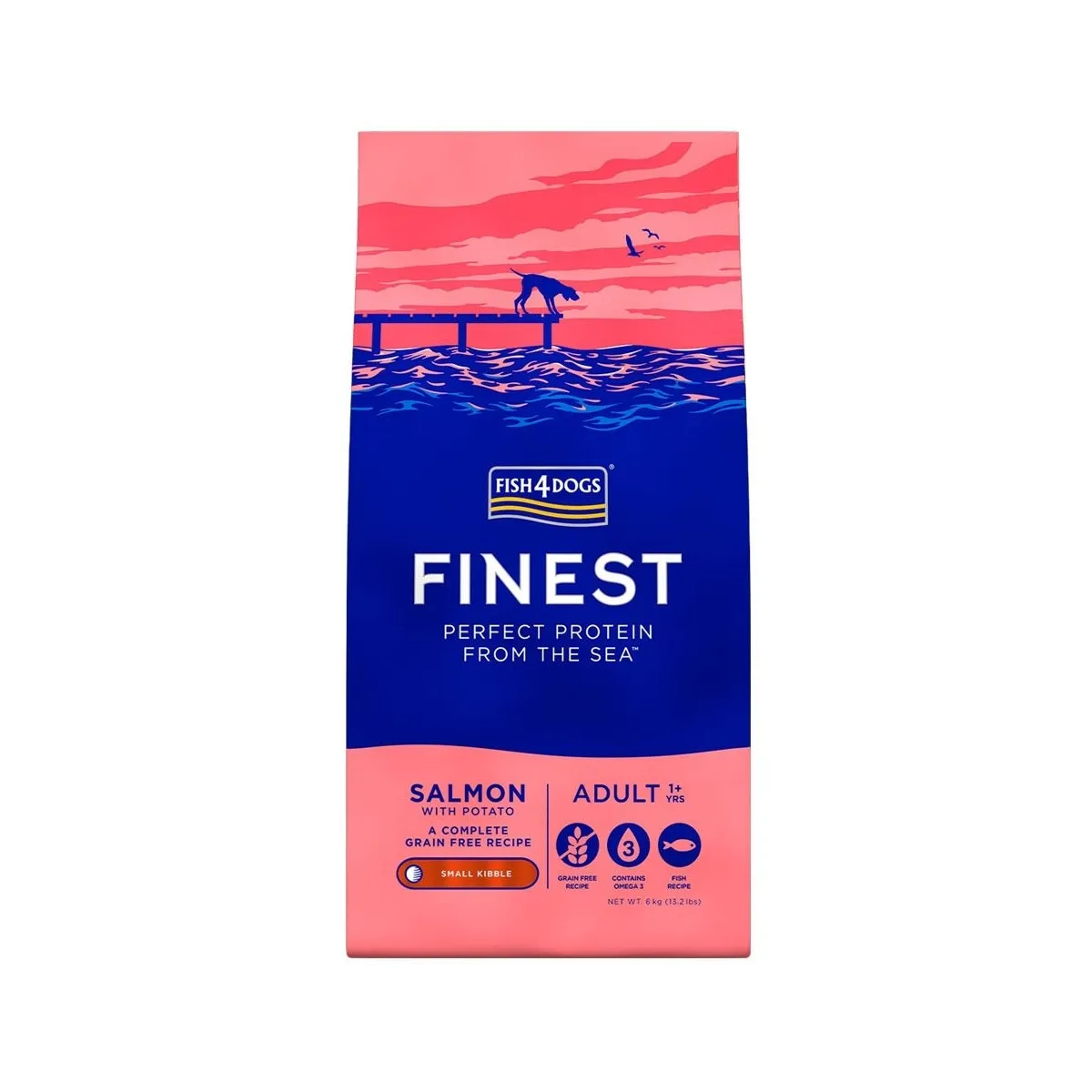 Fish4Dogs сухой корм для для собак, лосось, мелкие гранулы, 12 кг - Изображение товара 1