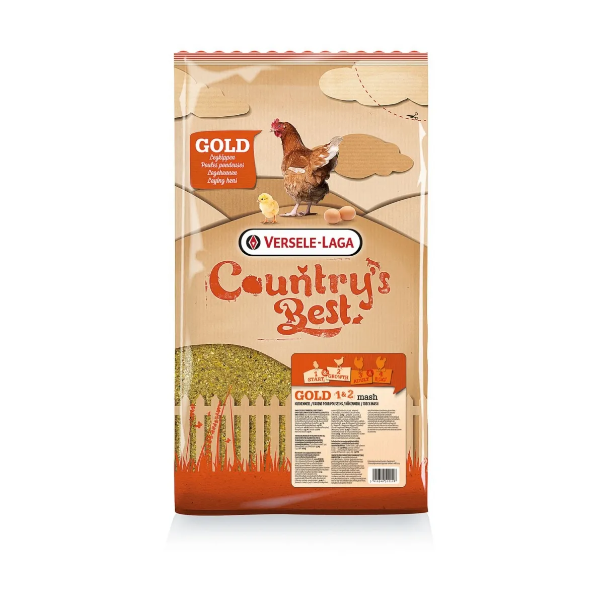 Полноценный корм для кур VERSELE-LAGA COUNTRY'S BEST GOLD 1&2 MASH 5 кг - Изображение товара