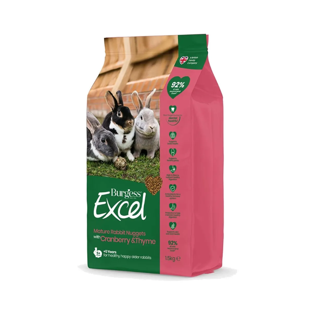 BURGESS EXCEL KÜÜLIKU TÄISSÖÖT MATURE CRAN & THYME1,5KG - Изображение товара