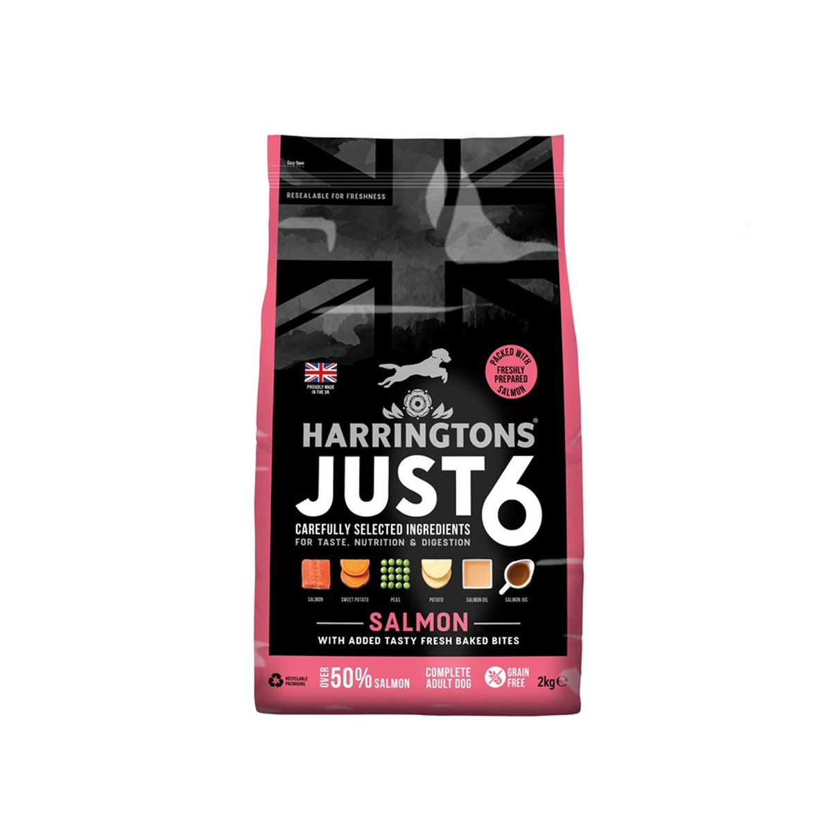 HARRINGTONS JUST6 KOERA TÄISSÖÖT LÕHE 2KG # - Изображение товара 1
