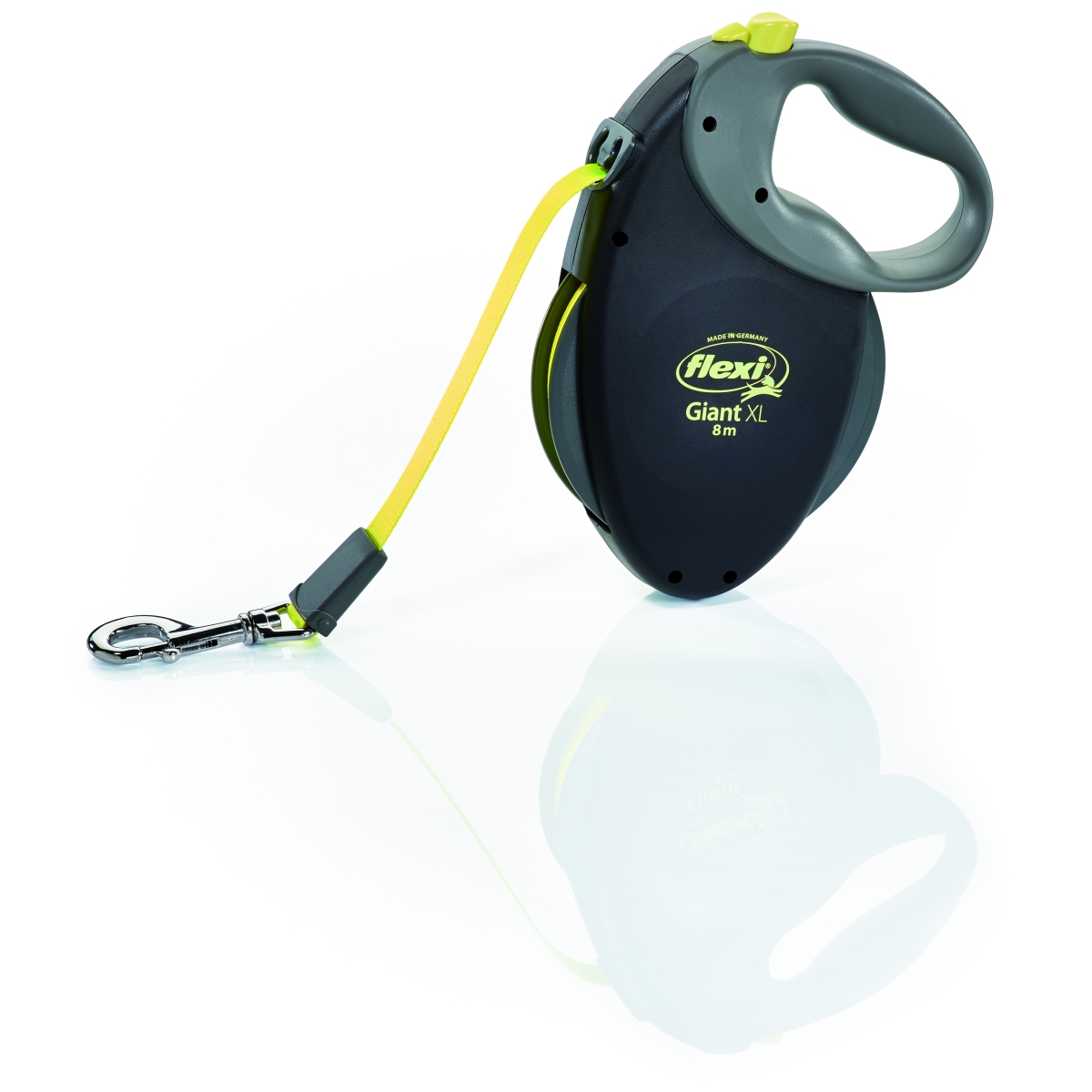 Flexi Classic Compact Giant XL поводок-рулетка, лента, 8м, неоновый - Изображение товара