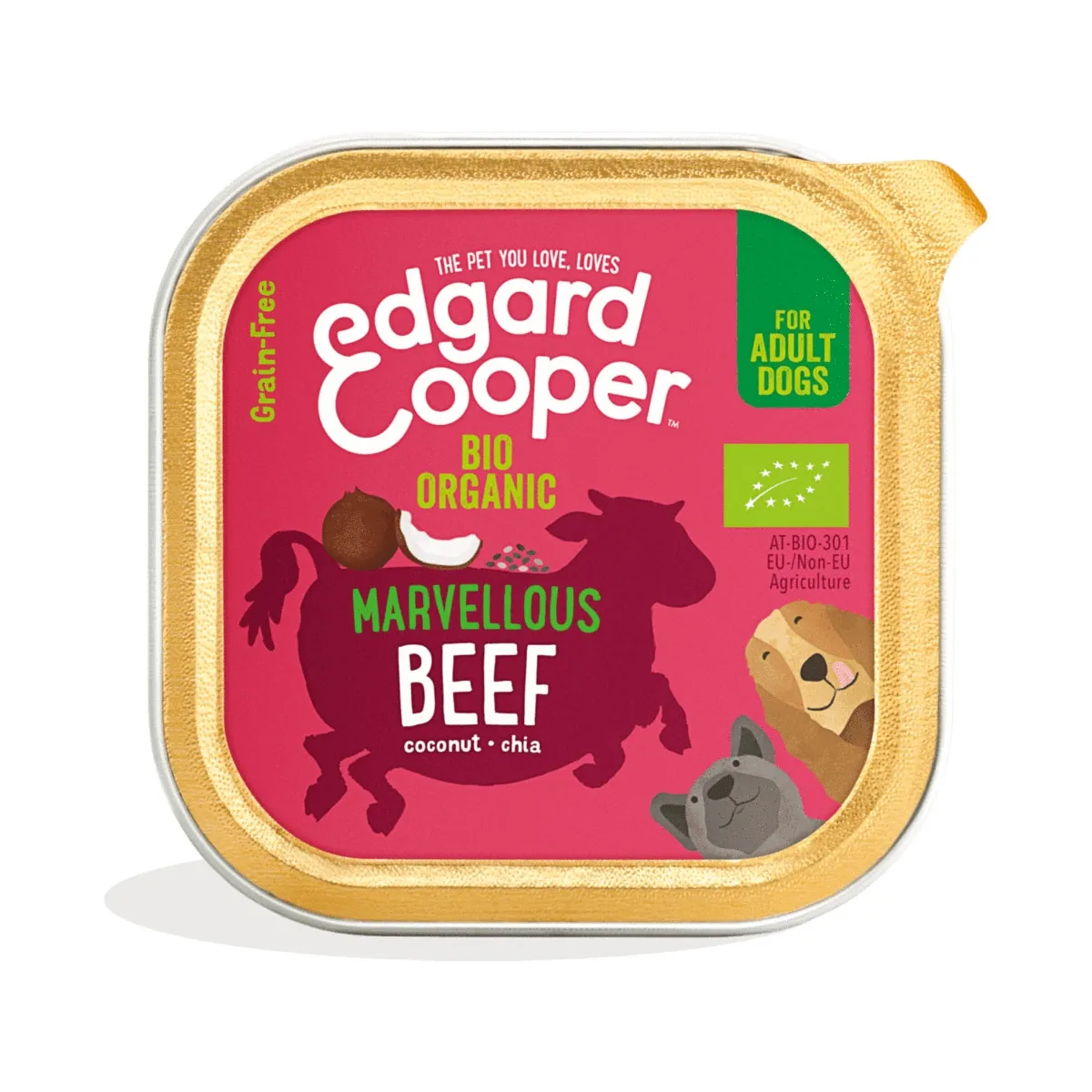 Edgard Cooper консервы для собак, органическая говядина, 100 г - Изображение товара