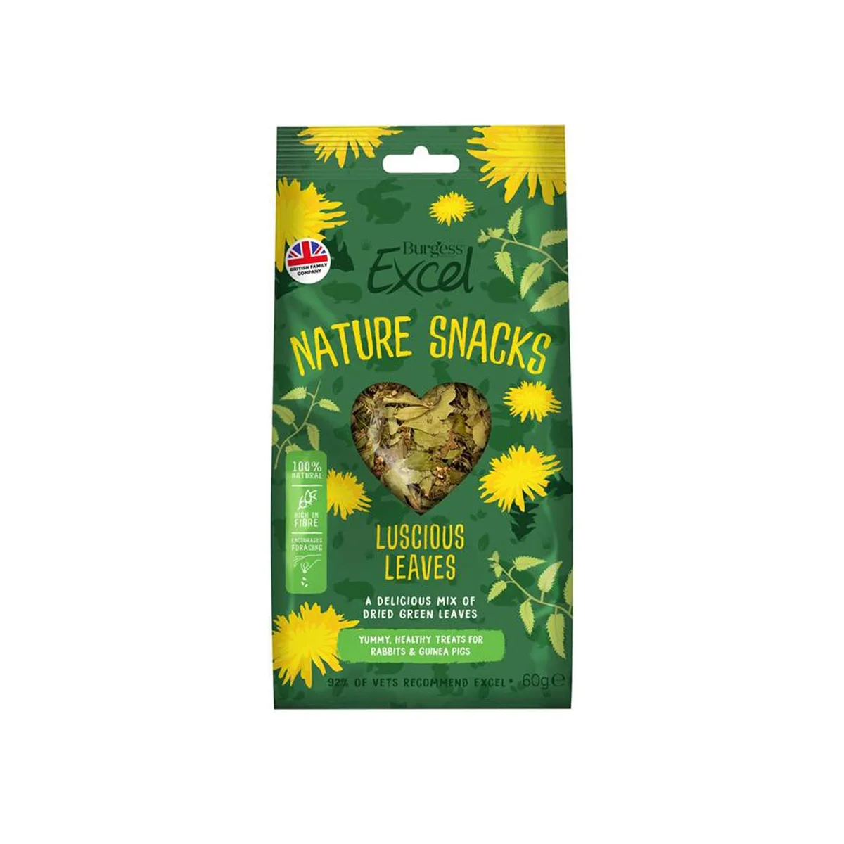 BURGESS EXCEL VÄIKELOOMA MAUIS LUSCIOUS LEAVES 60G - Изображение товара