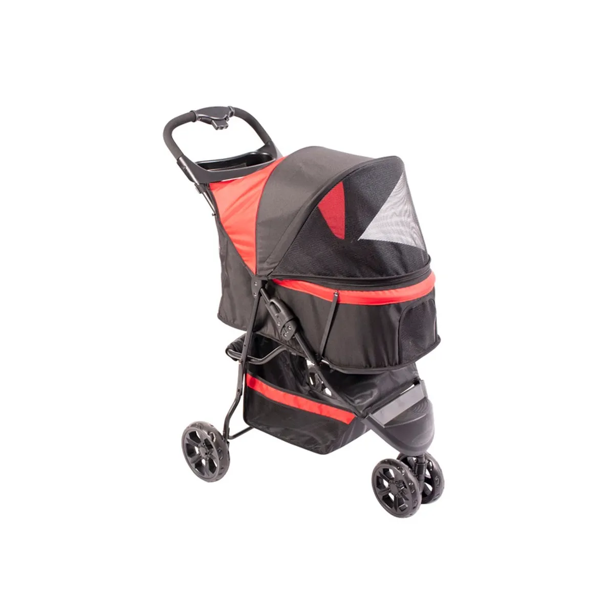 DUVOPLUS JALUTUSKÄRU BUGGY 3-RATTAGA MUST/PUNANE - Изображение товара
