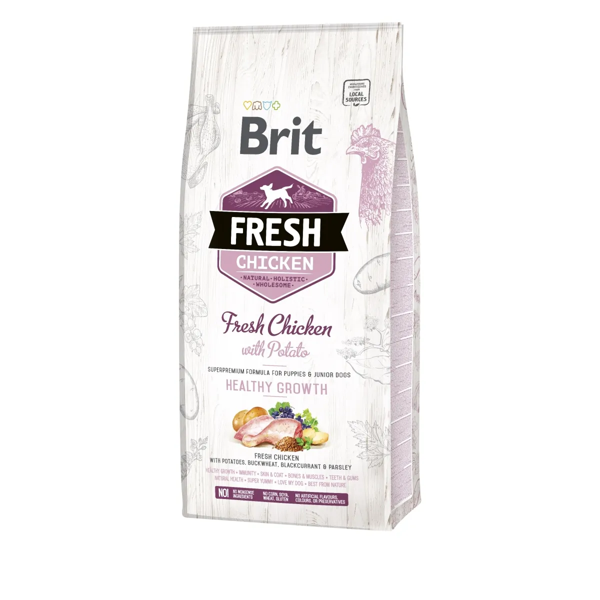 BRIT FRESH KUTSIKA TÄISSÖÖT KANA/KARTUL 12KG* - Изображение товара