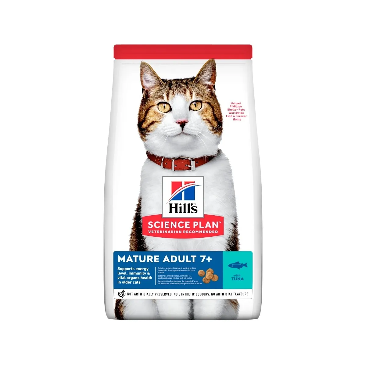 Hills Mature 7+ сухой корм для кошек, тунец, 1.5 кг - Изображение товара