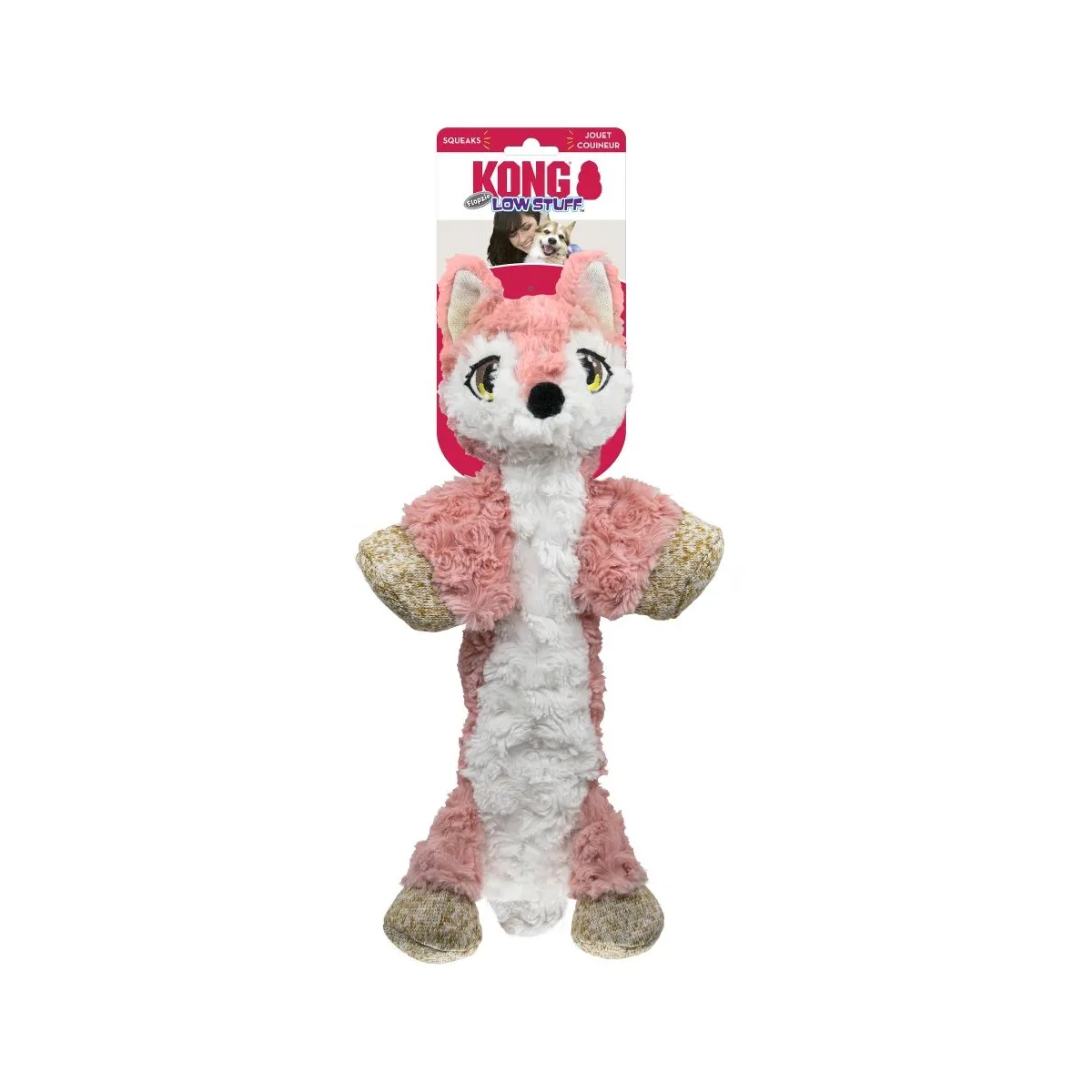 Игрушка для собаки Kong Low Stuff Flopzie fox - Изображение товара 1