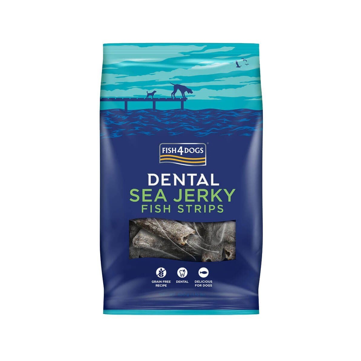 Fish4Dogs Sea Jerky лакомство для собак, тонкие полоски, 100 г - Изображение товара