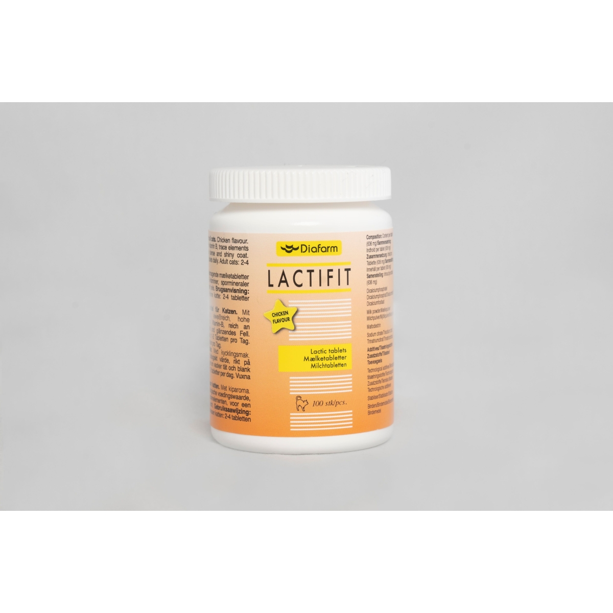 Diafarm Lactifit Lactic с курицей, дополнительный корм для котов N100