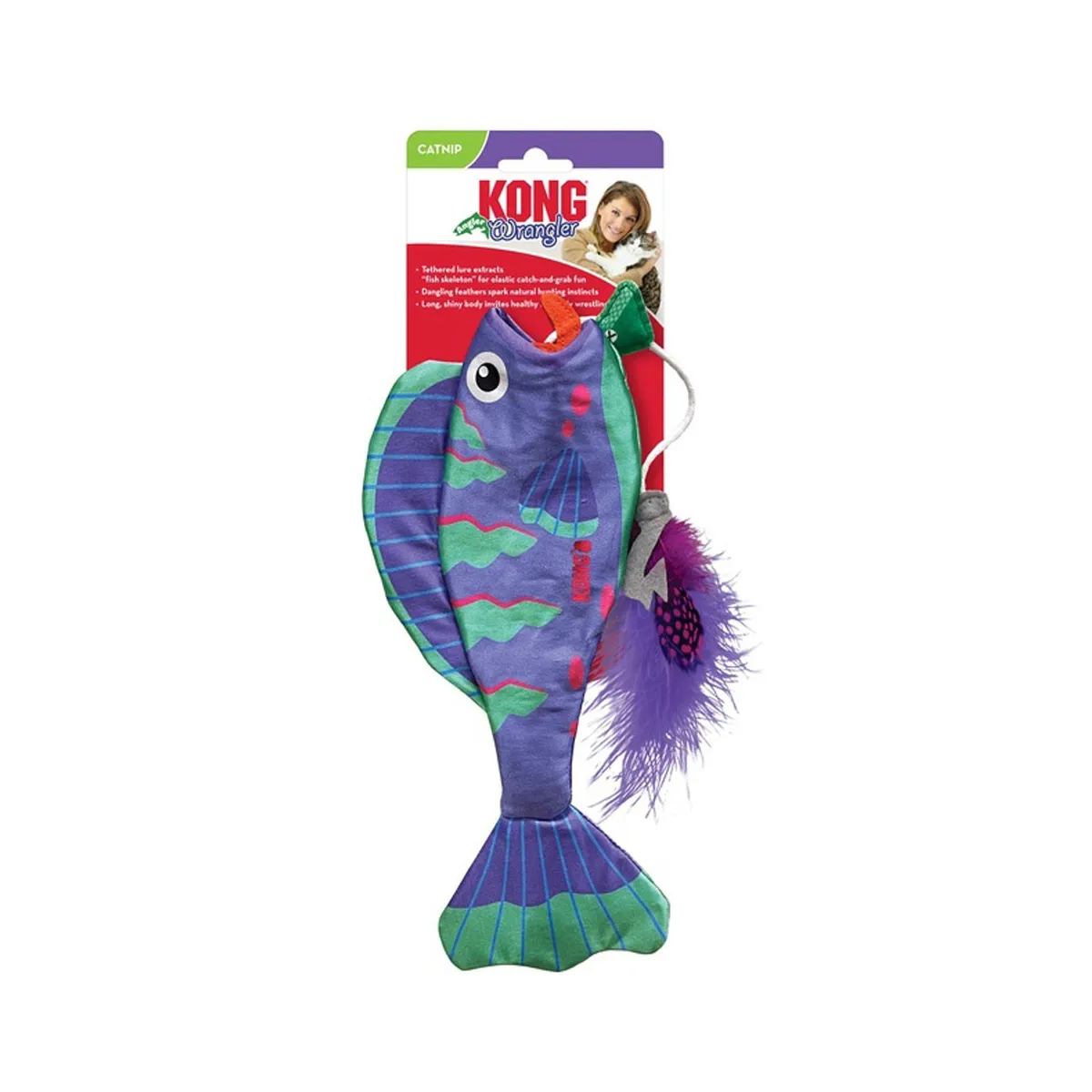 KONG WRANGLER ANGLER FISH CAT TOY ASSORT. # - Изображение товара 1