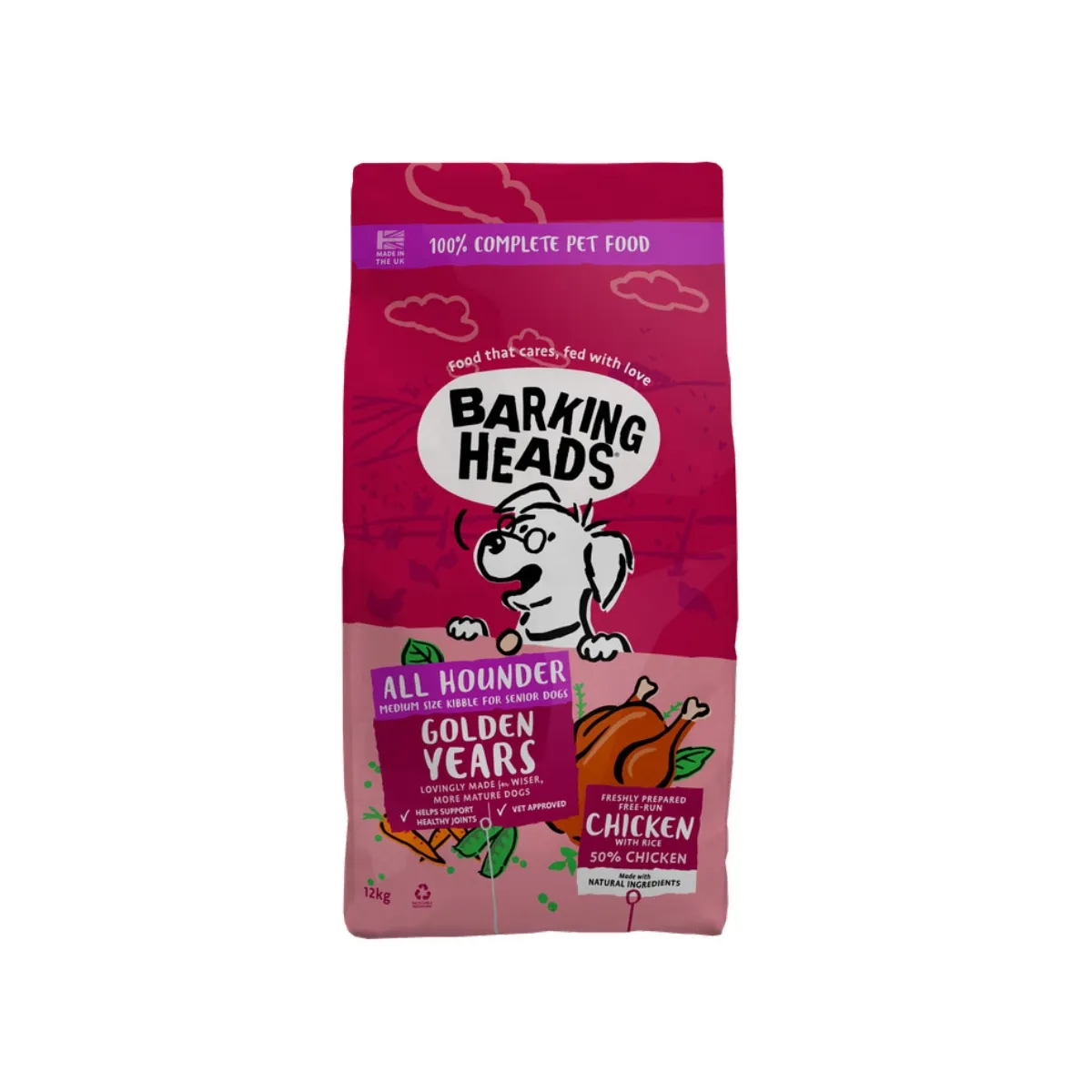 Barking Heads Golden Years сухой корм для собак, 12 кг - Изображение товара 1