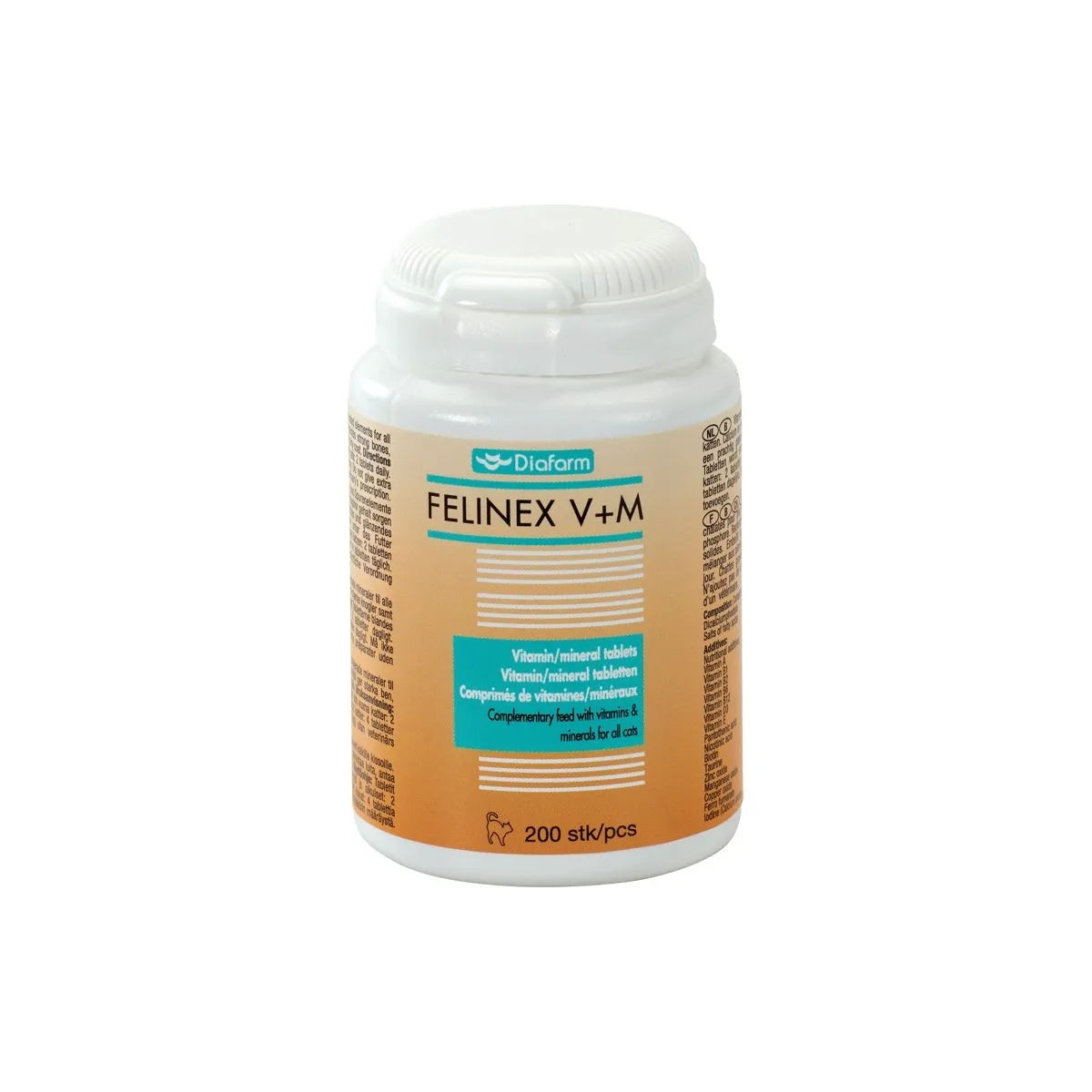 Diafarm Felinex вит/мин добавка для кошек, тбл n200 - Изображение товара