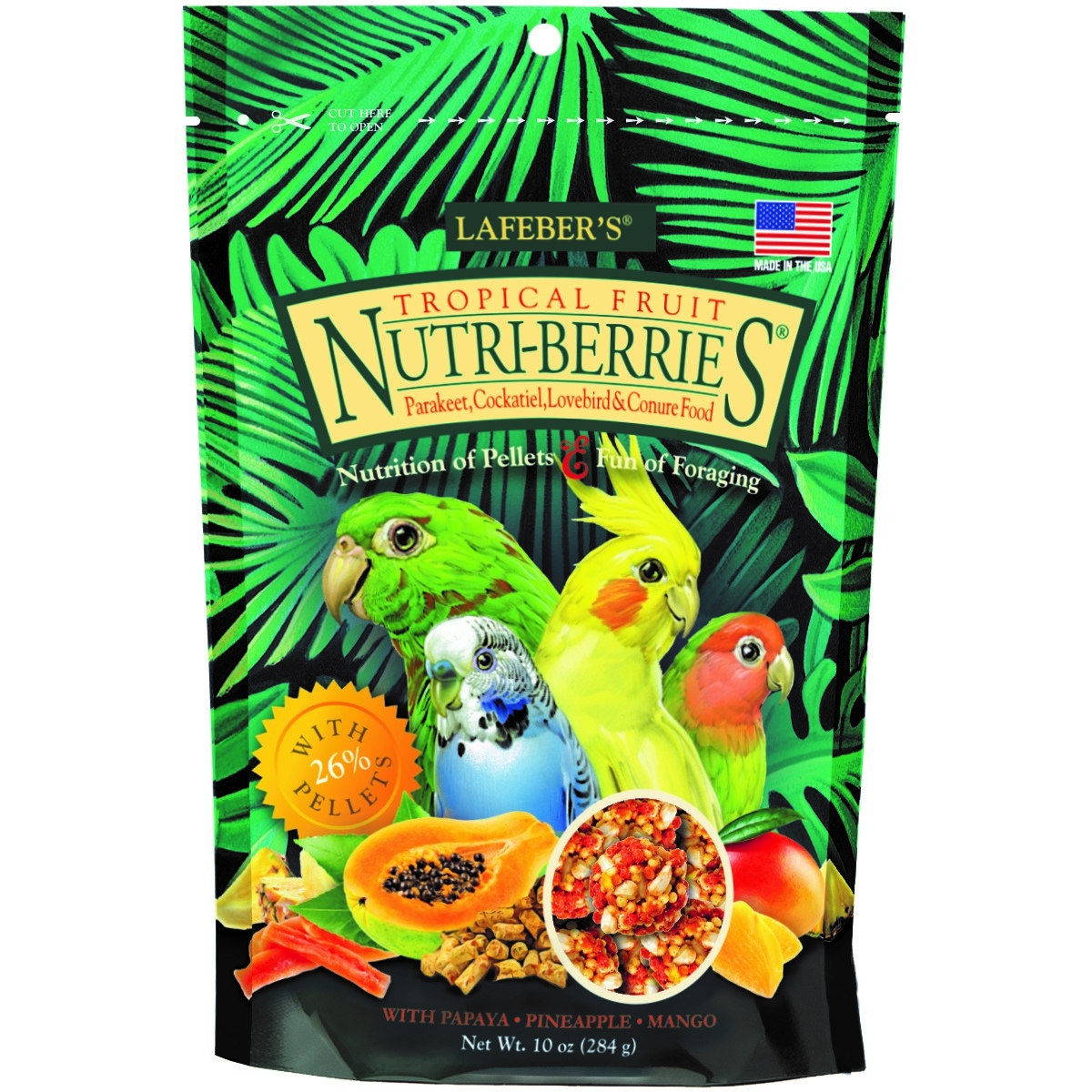 NUTRI-BERRIES LINDUDE TÄISSÖÖT TROPICAL FRUIT COCKATIEL 284G - Изображение товара 1