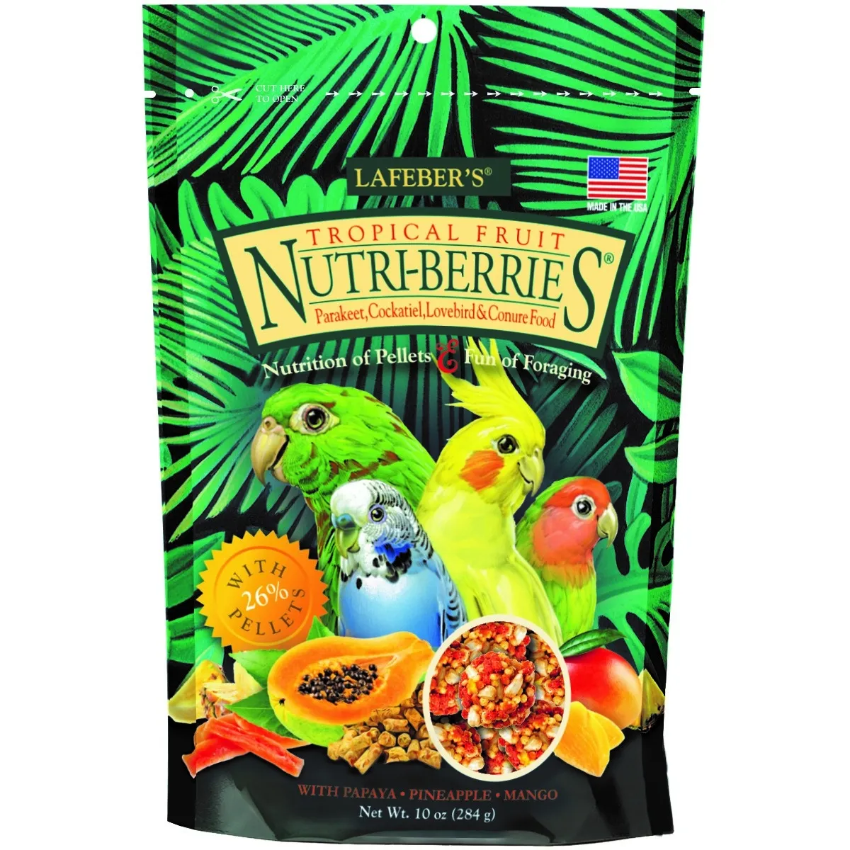NUTRI-BERRIES LINDUDE TÄISSÖÖT TROPICAL FRUIT COCKATIEL 284G - Изображение товара 1