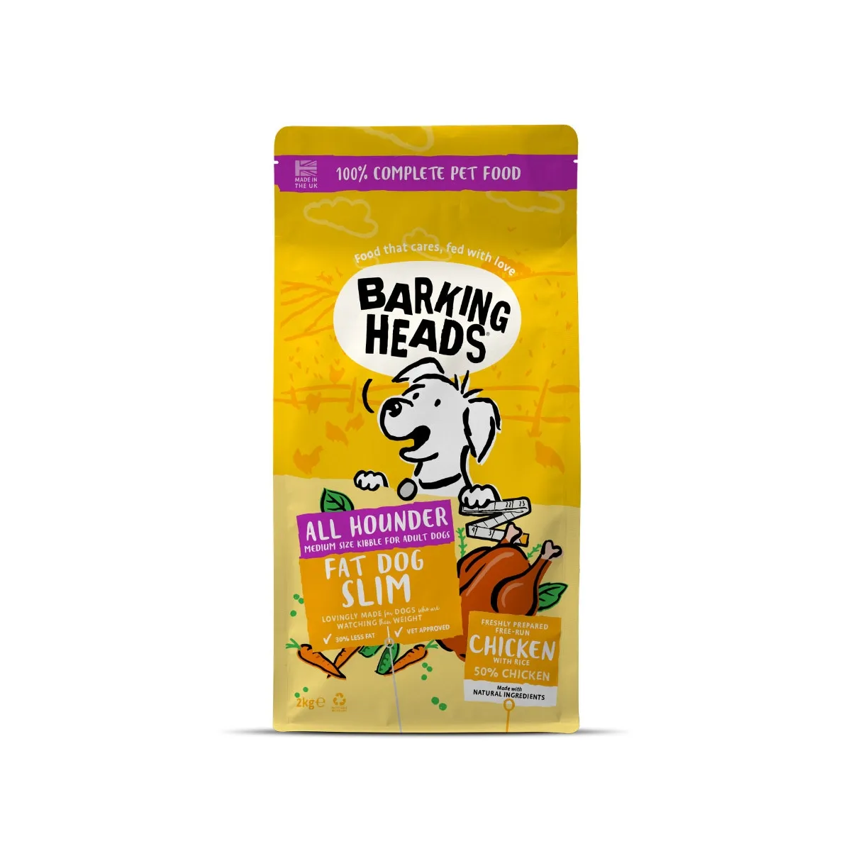 Barking Heads Fat Dog Slim корм для собак, 2 кг - Изображение товара 1