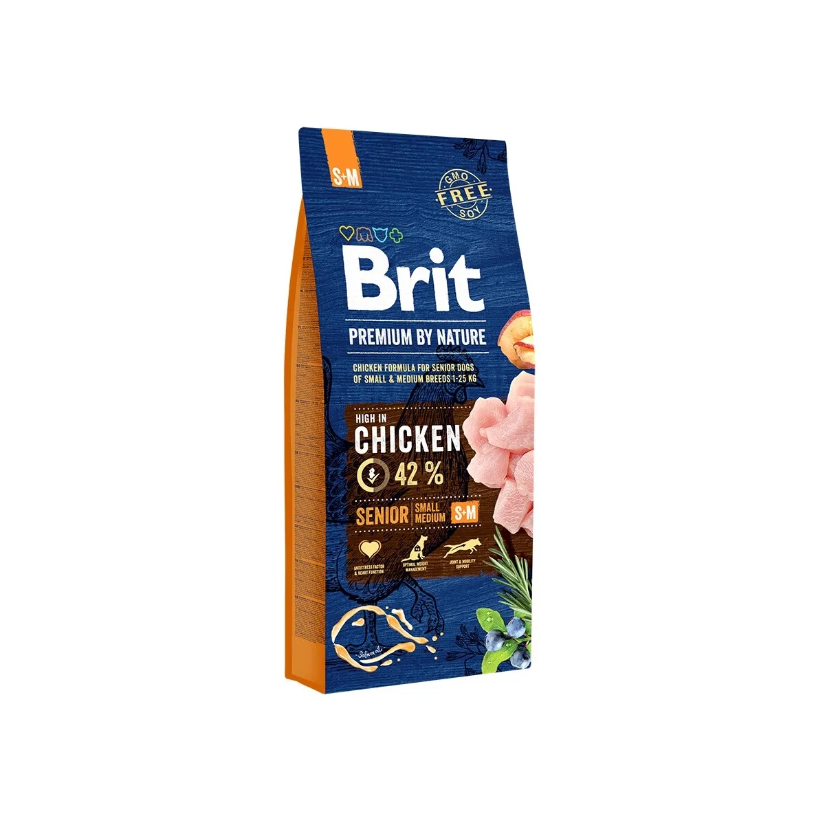 BRIT PREMIUM KOERA TÄISSÖÖT S+M SEENIOR KANA 15KG* - Изображение товара