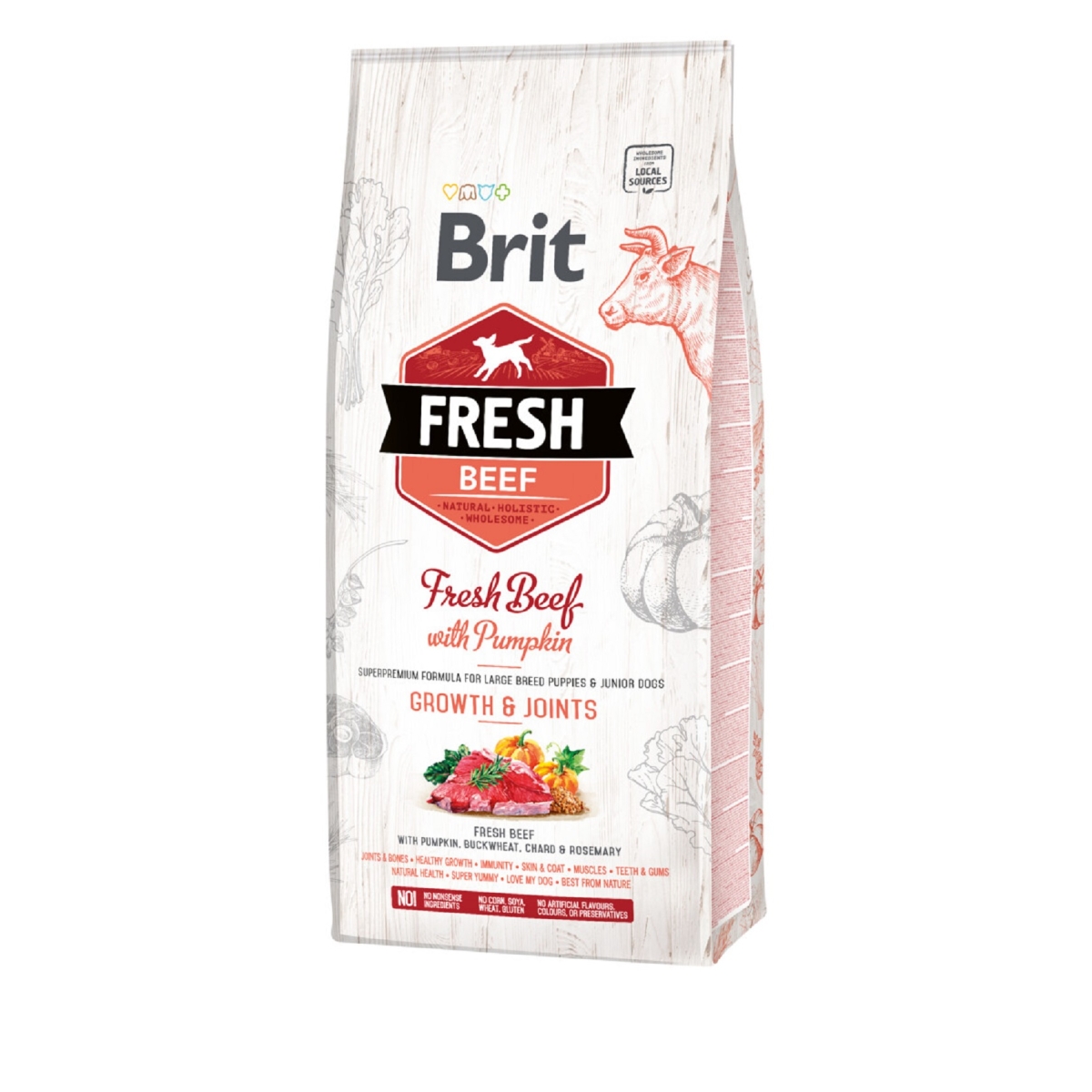 BRIT FRESH KUTSIKA TÄISSÖÖT SUUR TÕUG  VEIS/KÕRVITS 12KG* - Изображение товара