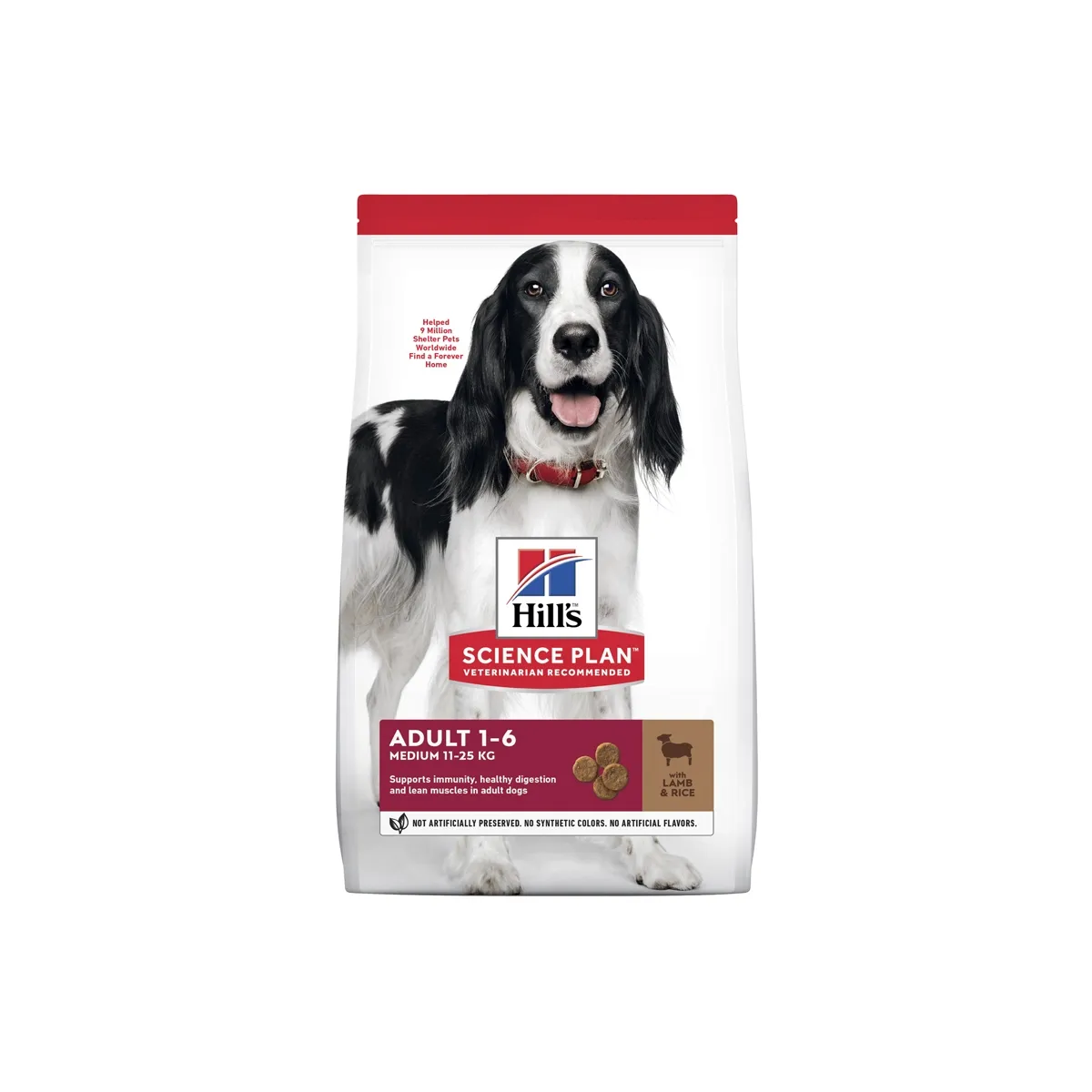 Hills Canine Adult Medium - сухой корм для собак, ягнёнок, 14 кг - Изображение товара